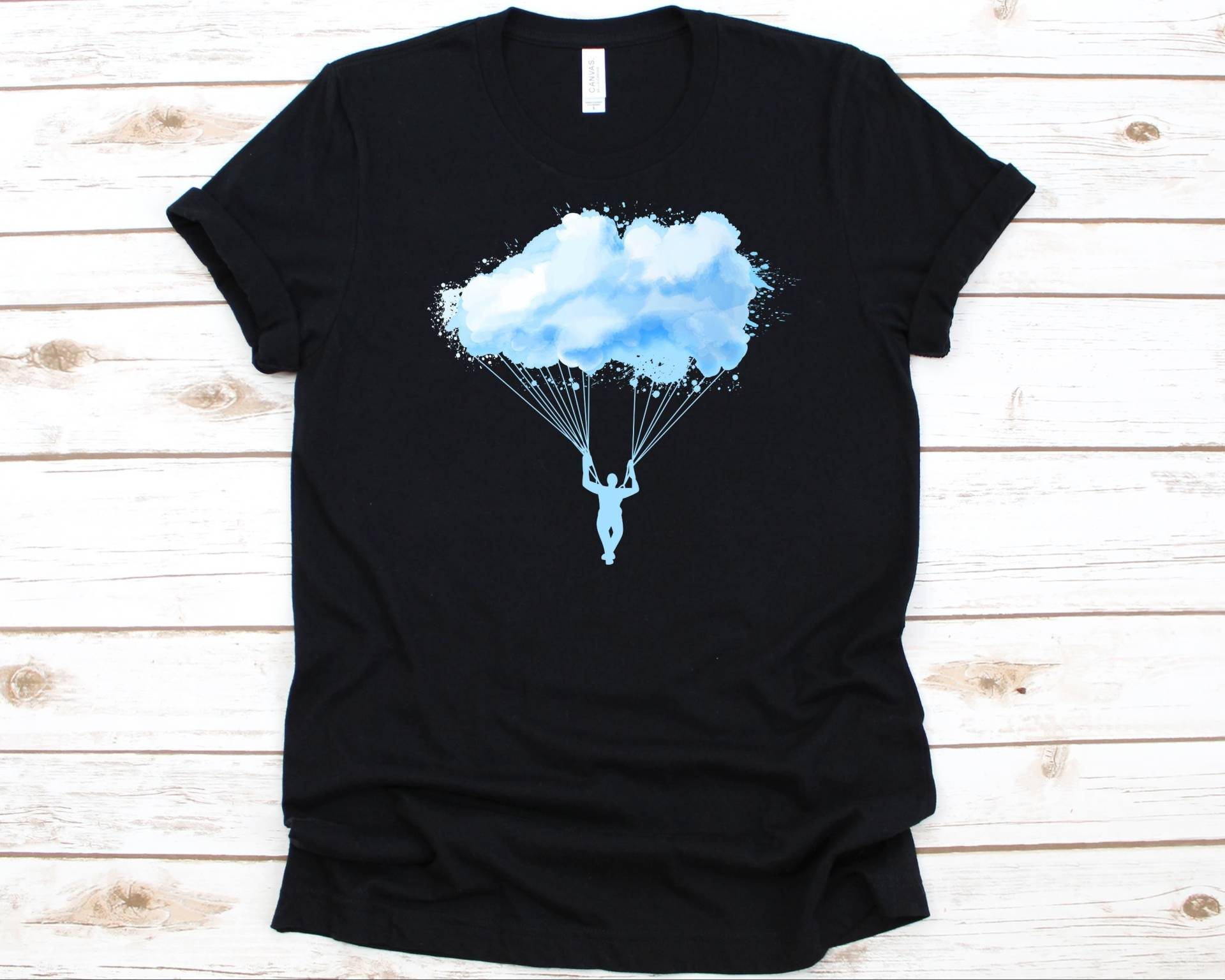 Fallschirmspringer Shirt, Geschenk Für Männer Und Frauen, Skydive, Skydiving, Skydiving Instructor, Parachuter, Parachute Graphic, Clouds, Jump von AbbysDesignFactory