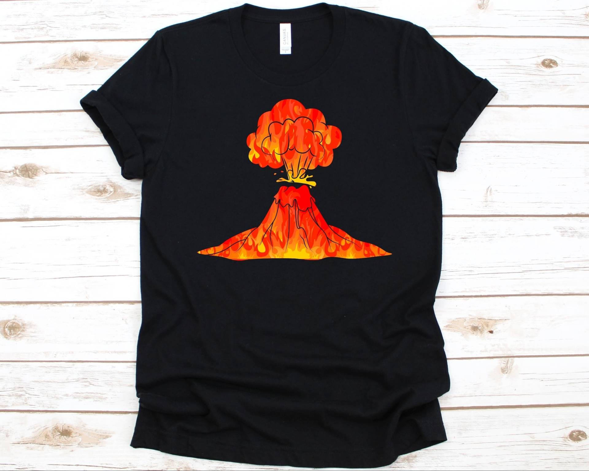 Feuer Vulkanausbruch Shirt, Cooles Vulkan Design Für Männer Und Frauen, Geschenk Liebhaber, Geophysik Grafik, Geologen T-Shirt, Geologie von AbbysDesignFactory