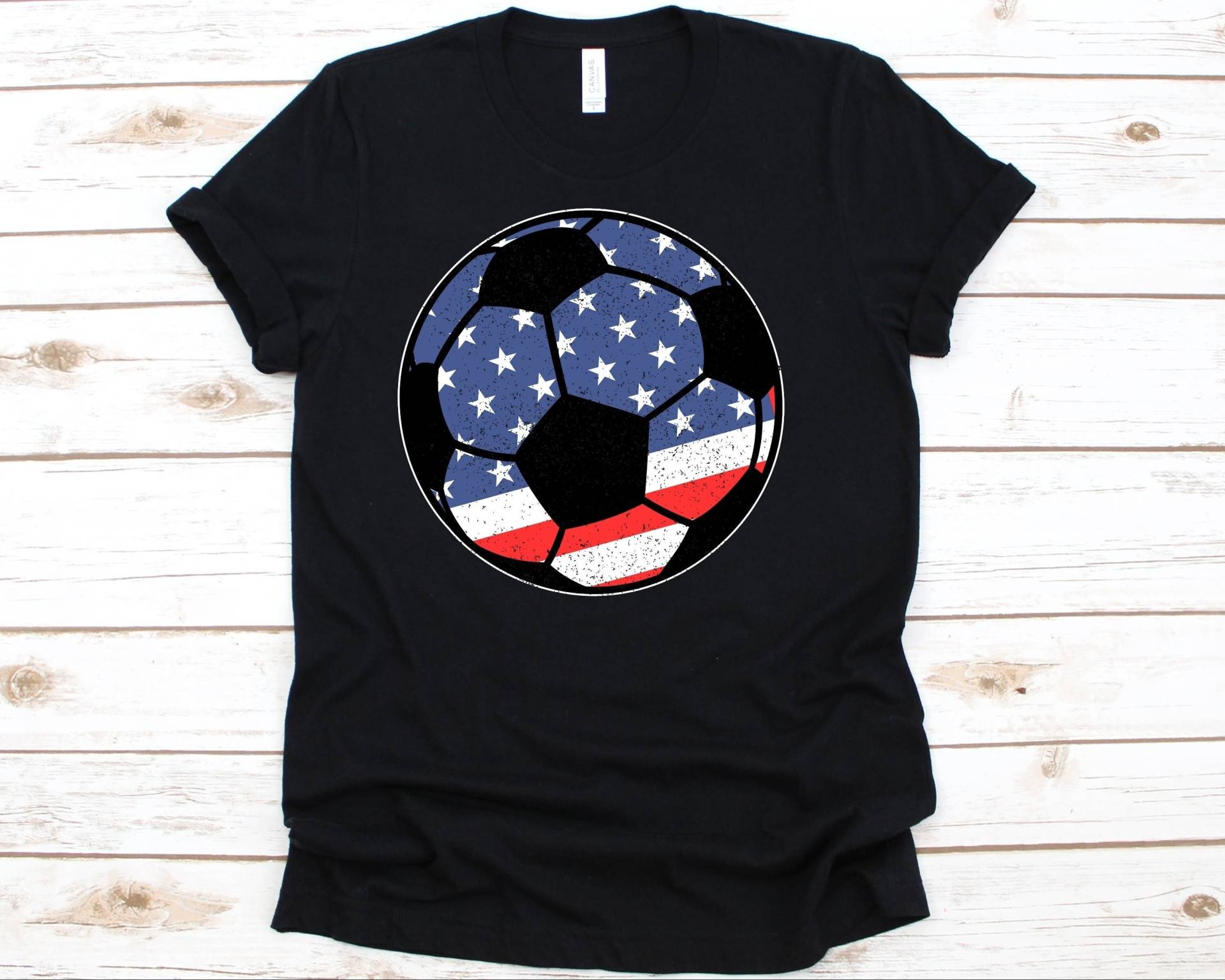 Fußball Usa Flagge Shirt, Süßes Shirt Für Männer Und Frauen, Fußball-Liebhaber-Shirt, Us-Flaggen-Shirt, Fußball-Spieler-Geschenk, Fußball-Hemd von AbbysDesignFactory