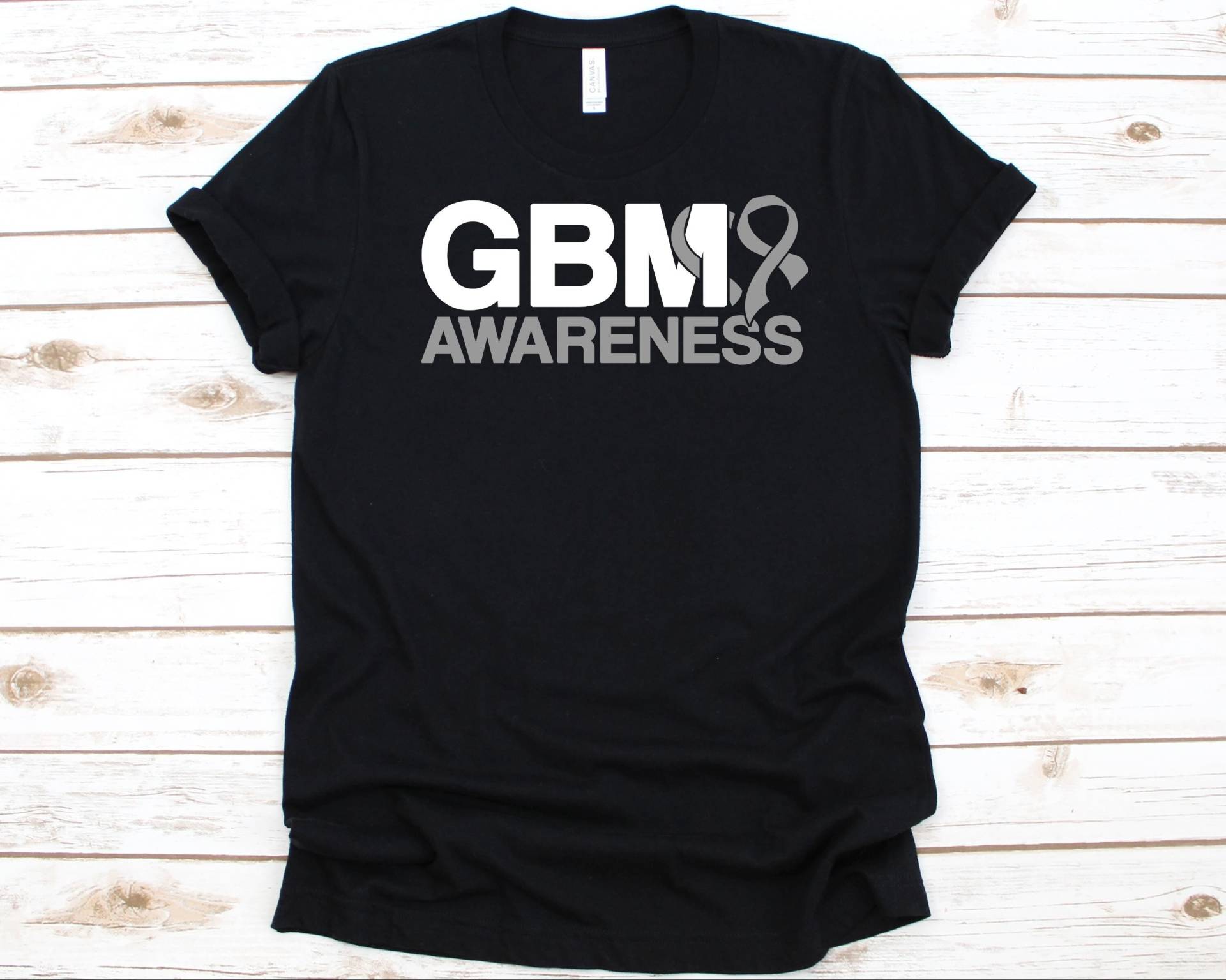 Gbm Awareness Shirt, Glioblastoma Multiforme Awareness, Graues Band Design, Kämpfer Geschenk, Grade Iv Astrocytoma, Brain Cancer Support von AbbysDesignFactory