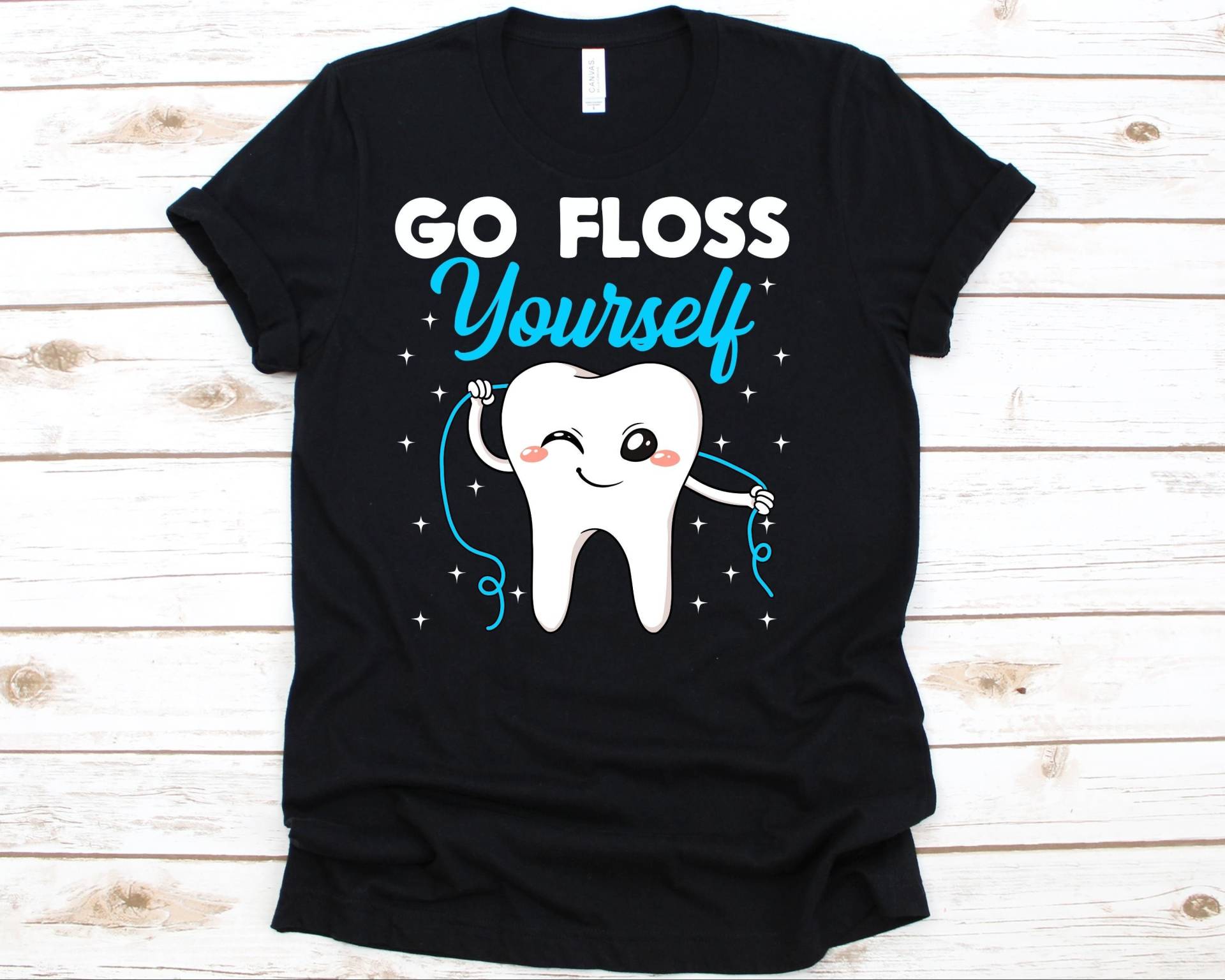 Go Floss Yourself Shirt, Lustiges Zahnarzt Geschenk Für Männer Und Frauen, Zahnshirt, Zahnheilkunde, Mundheilkunde, Zahnchirurg von AbbysDesignFactory