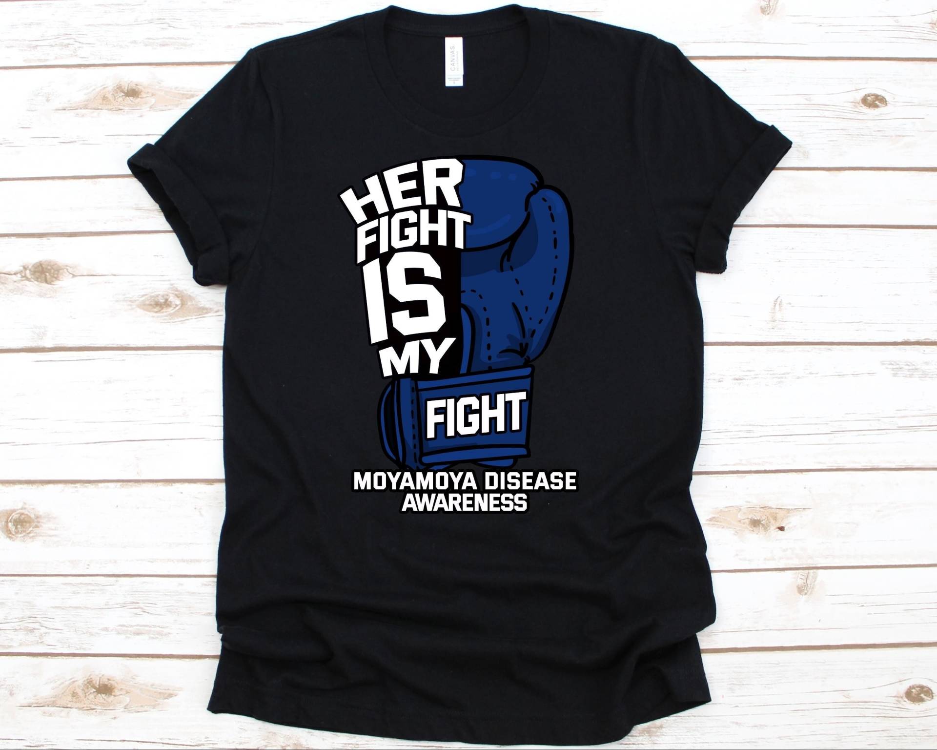 Her Fight Is My Shirt, Bewusstsein Geschenk Für Moyamoya Krankheit Krieger Kämpfer Überlebende, Blutgefäß Unordnung Shirt Männer Und Frauen von AbbysDesignFactory