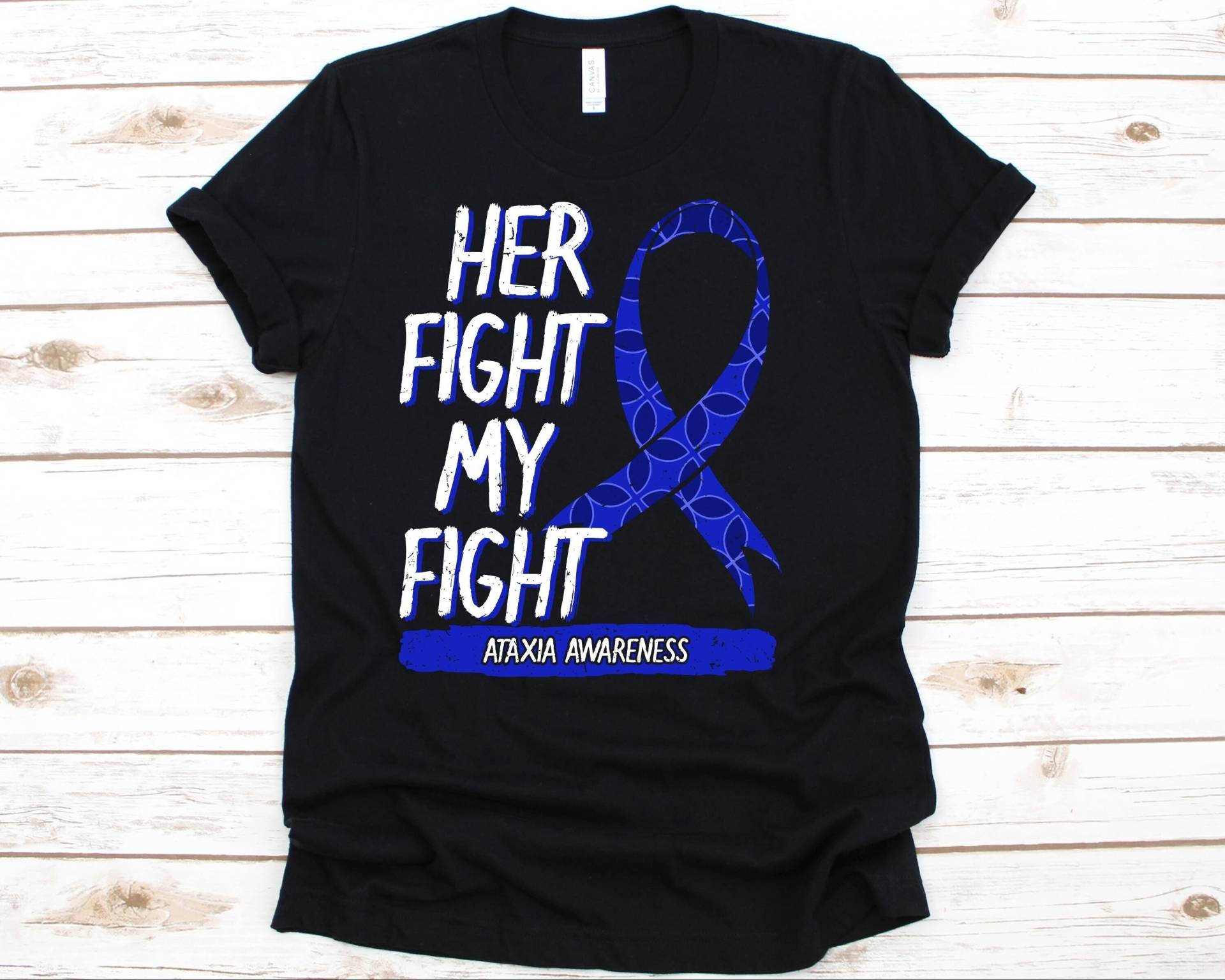 Her Fight Is My Shirt, Bewusstseinsgeschenk Für Ataxa Krieger Überlebende, Dyssysyshirt, Friedreichs Alexa Shirt Männer Und Frauen von AbbysDesignFactory