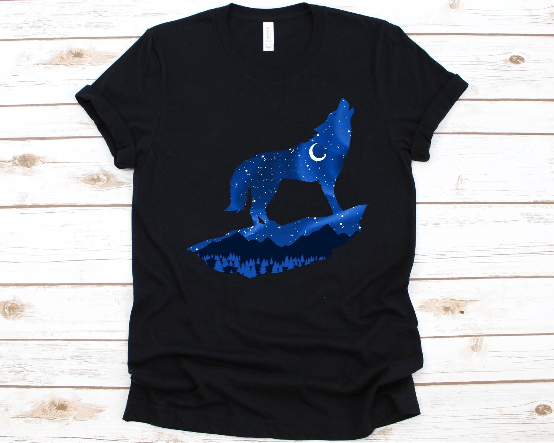 Heult Wolf Shirt, Mountain Wolves Tshirt Für Männer Und Frauen, Mond Sterne, Großes Hunde Shirt, Jäger Wolf Geschenk, National Day von AbbysDesignFactory