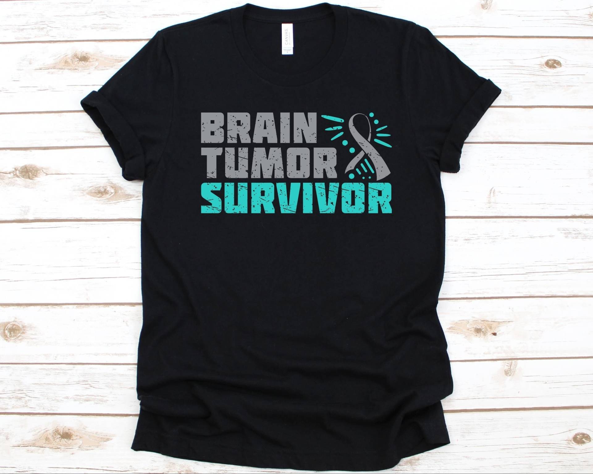 Hirntumor Überlebender Shirt, Awareness Ribbon Für Männer Frauen Mit Hirntumor, Beat Cancer T-Shirt Krieger Kämpfer, Krebs von AbbysDesignFactory