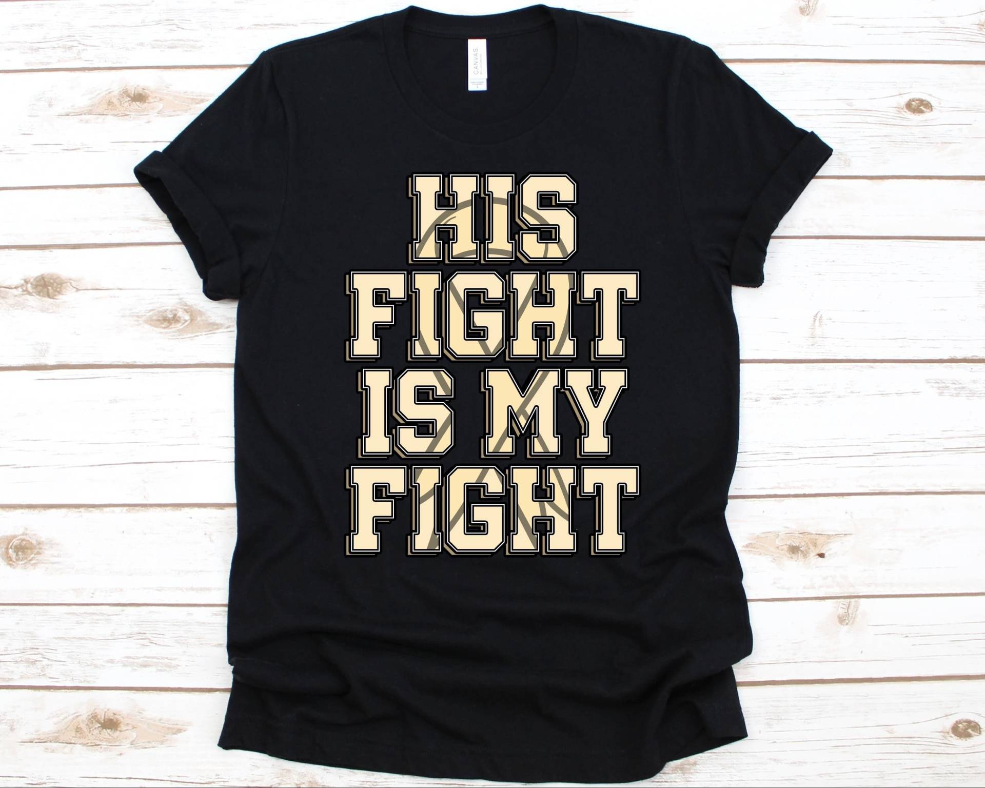 His Fight Is My Shirt, Bewusstsein Geschenk Für Wirbelsäule Muskelatrophie Krieger Kämpfer, Neuromuscular Disorder T-Shirt Männer Und Frauen von AbbysDesignFactory