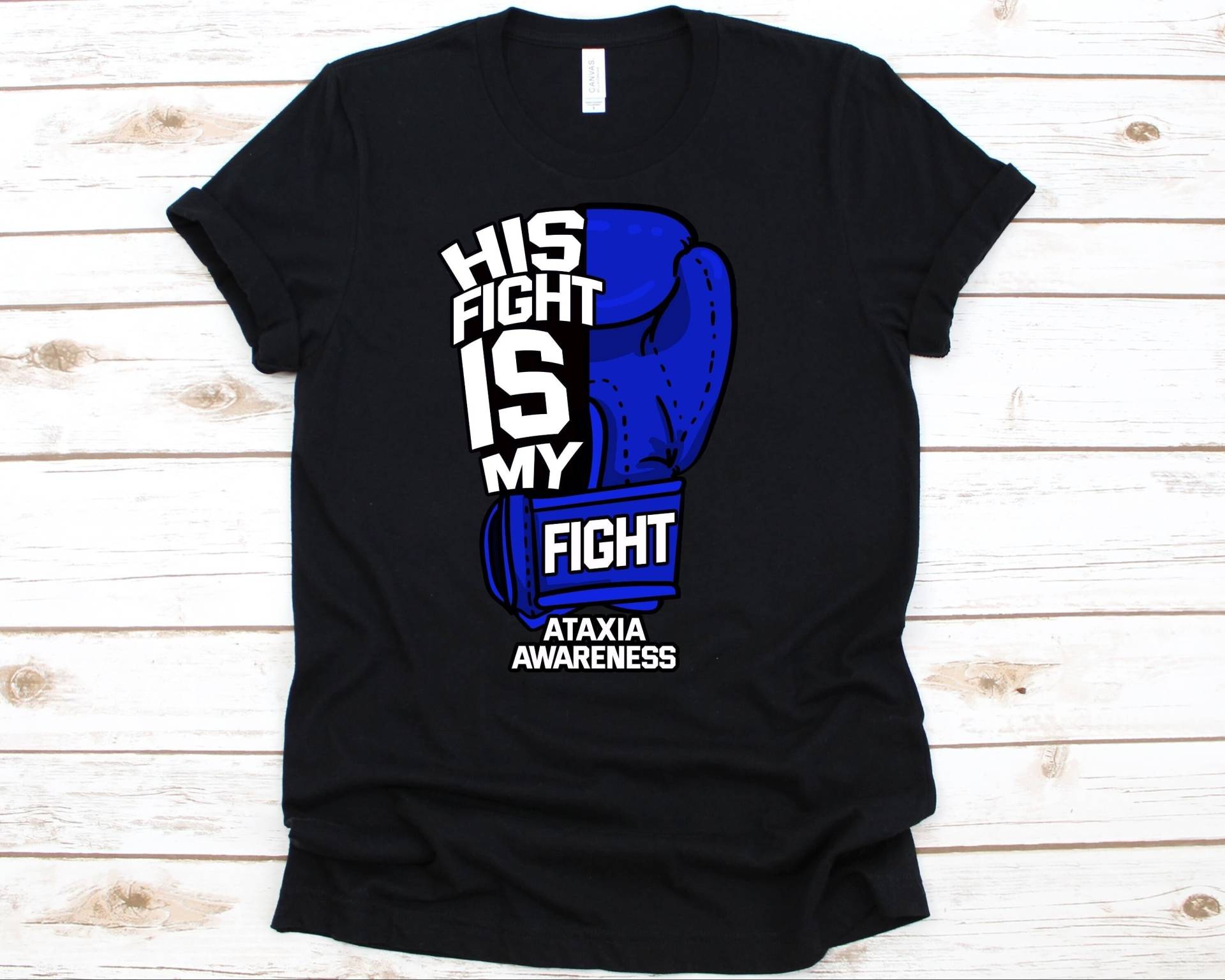 His Fight Is My Shirt, Bewusstseinsgeschenk Für Ataxa Krieger Überlebende, Dyssyshirt, Friedreich Es Alexhirt Männer Und Frauen von AbbysDesignFactory