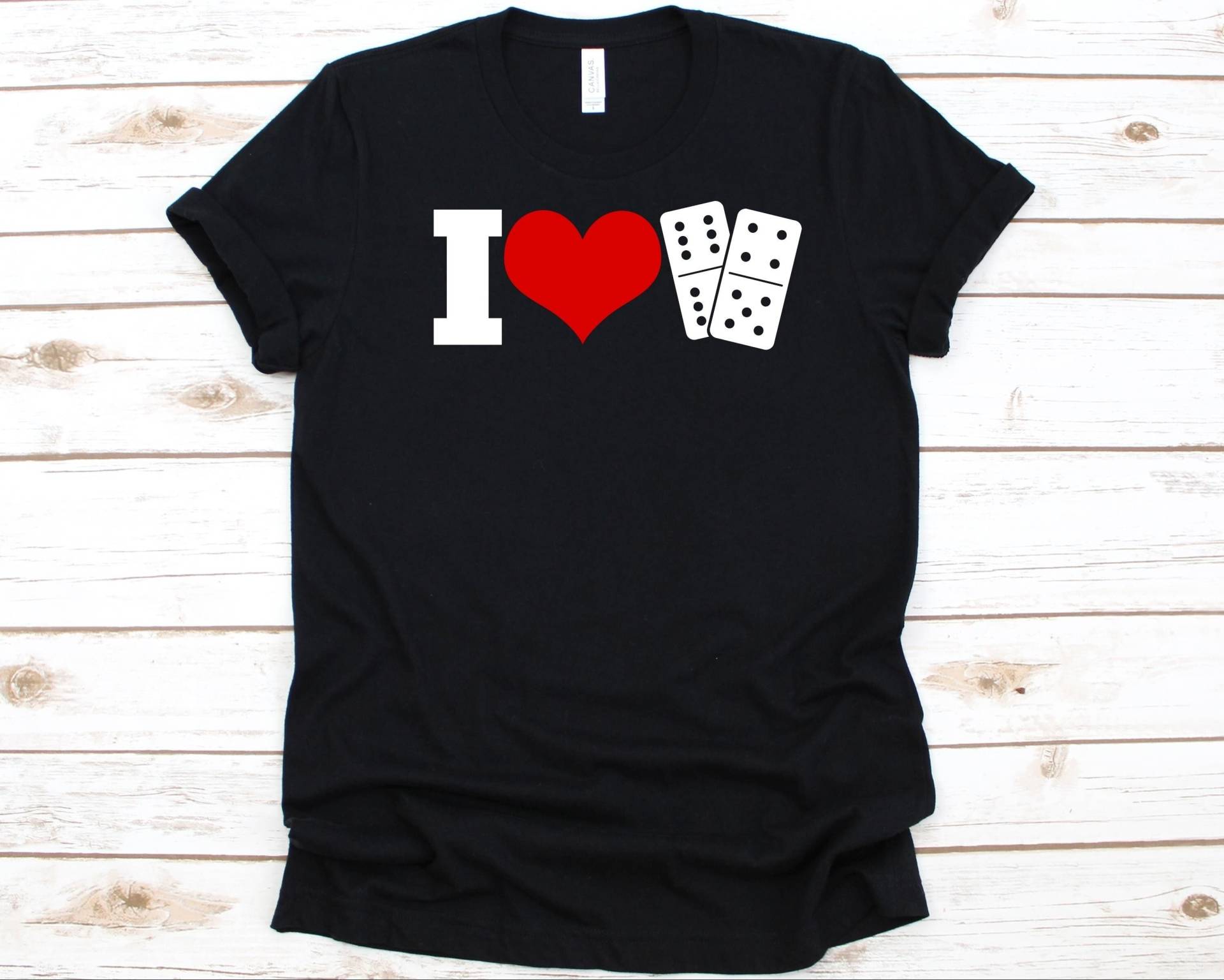 I Love Domino Shirt, Geschenk Für Spieler Männer Und Frauen, Domino, Kartendomino, Parodie, Sevens, Fan Tan, Tiles Grafik von AbbysDesignFactory