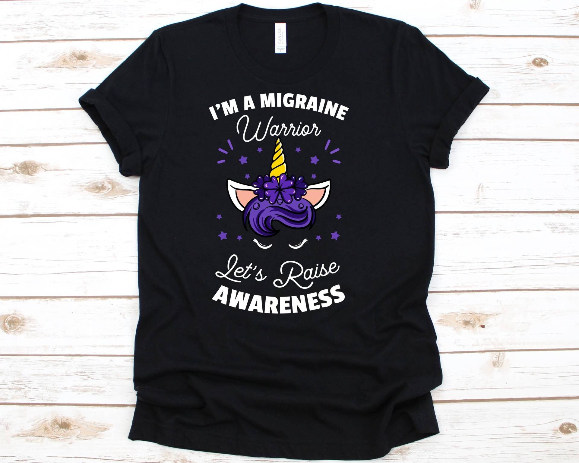 I'm A Migräne Krieger Let Es Raise Awareness Shirt, Einhorn Shirt Für Männer Und Frauen, Geschenk Kopfschmerzen Kämpfer Überlebende von AbbysDesignFactory