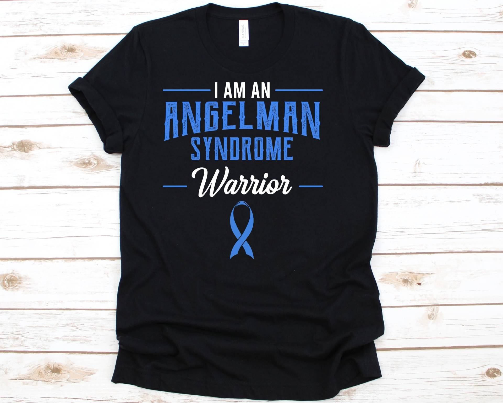 Ich Bin Ein Engelsmann-Syndrom Krieger Shirt, Bewusstsein Geschenk Für Glückliche Marionetten-Syndrom Kämpfer, Angelman Es Syndrom Tshirt Männer von AbbysDesignFactory