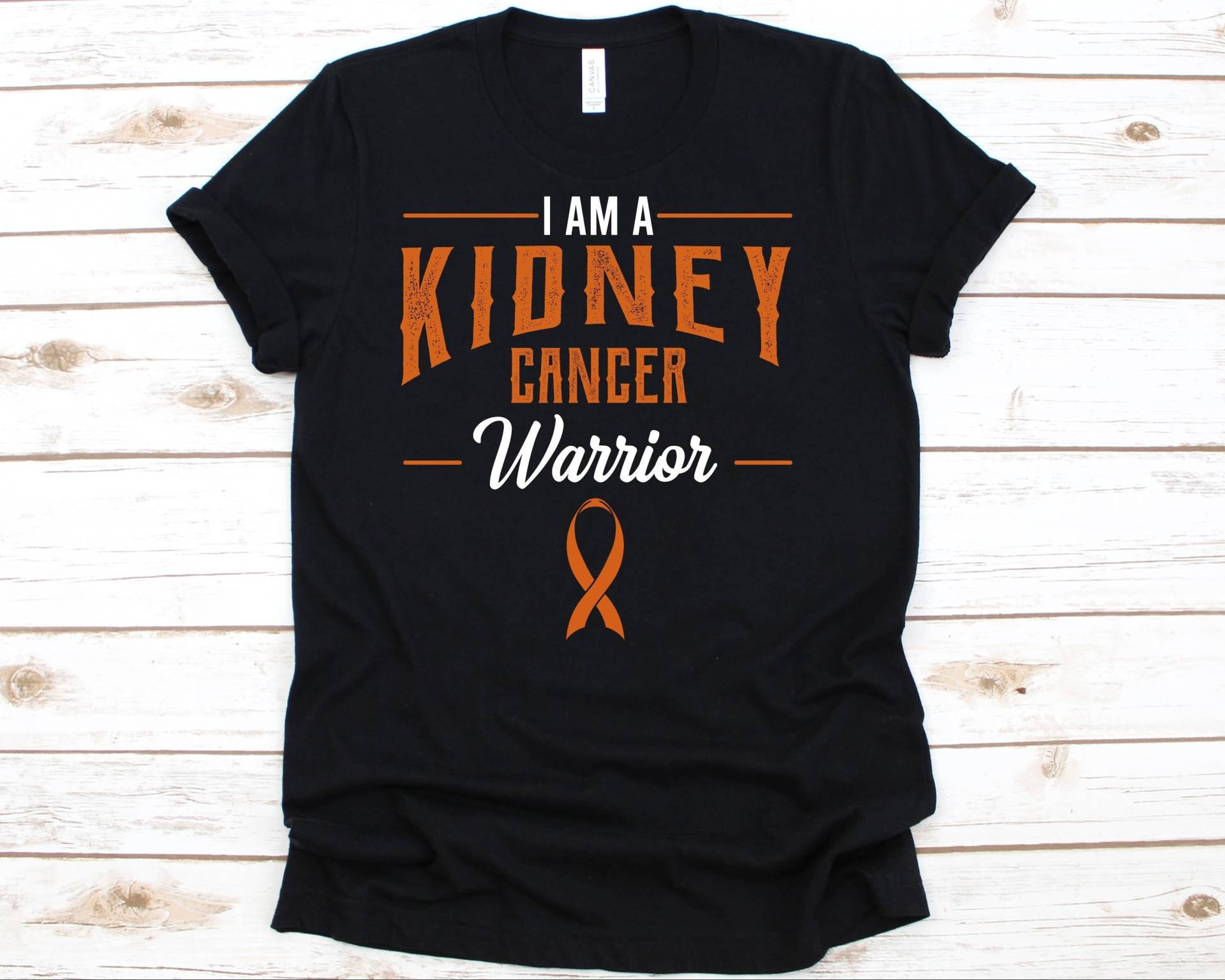 Ich Bin Ein Nierenkrebs-Krieger-Shirt, Bewusstseins-Geschenk Für Nierenzell-Karzinom-Kämpfer, Wilms-Tumor-T-Shirt Männer Und Frauen, Oranges Band von AbbysDesignFactory