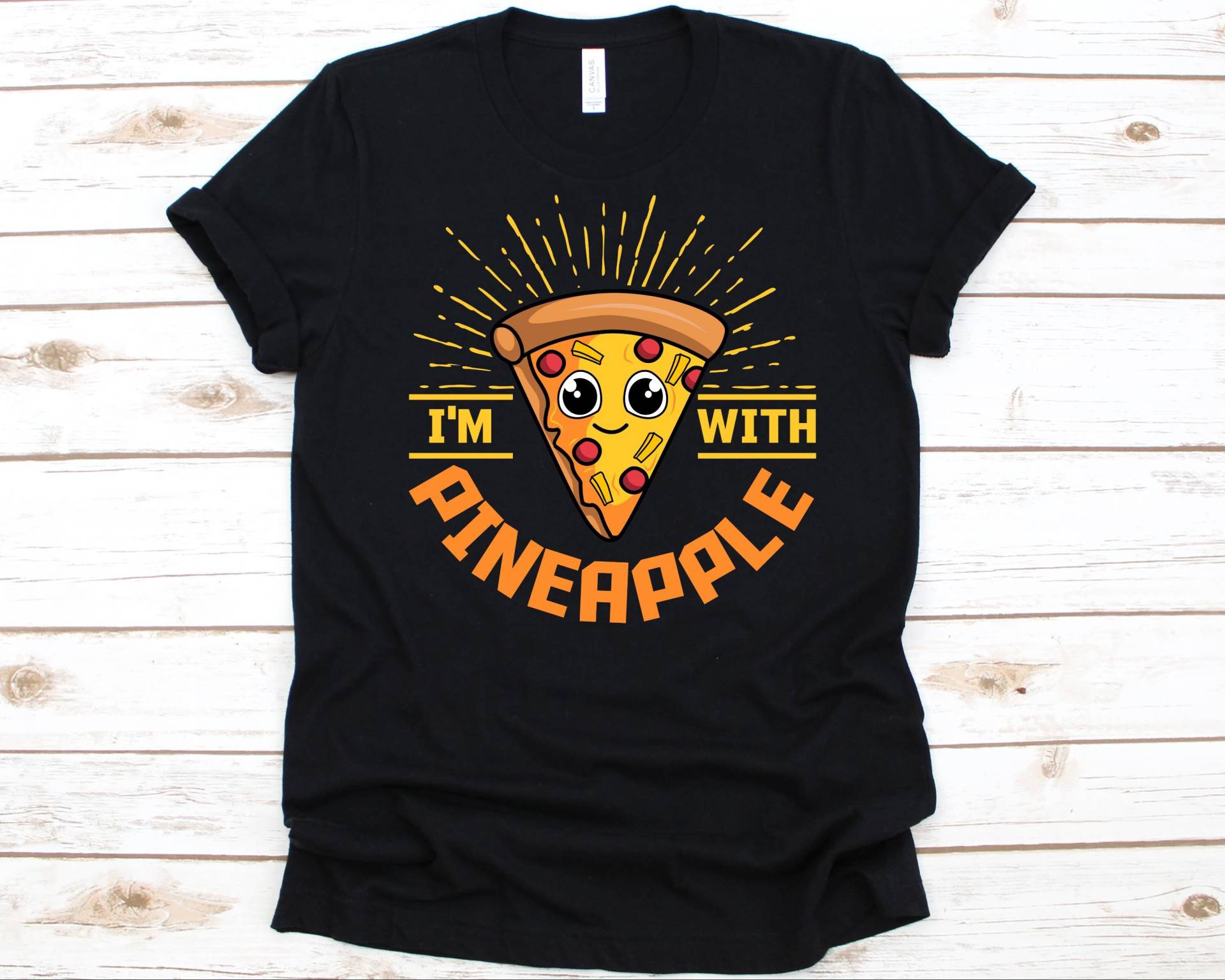 Ich Bin Mit Ananas Shirt, Süßes Pizza Shirt Für Männer Und Frauen, Pizzafresser Geschenk, Hawaii Pizza, Grafik, Liebhaber Design von AbbysDesignFactory