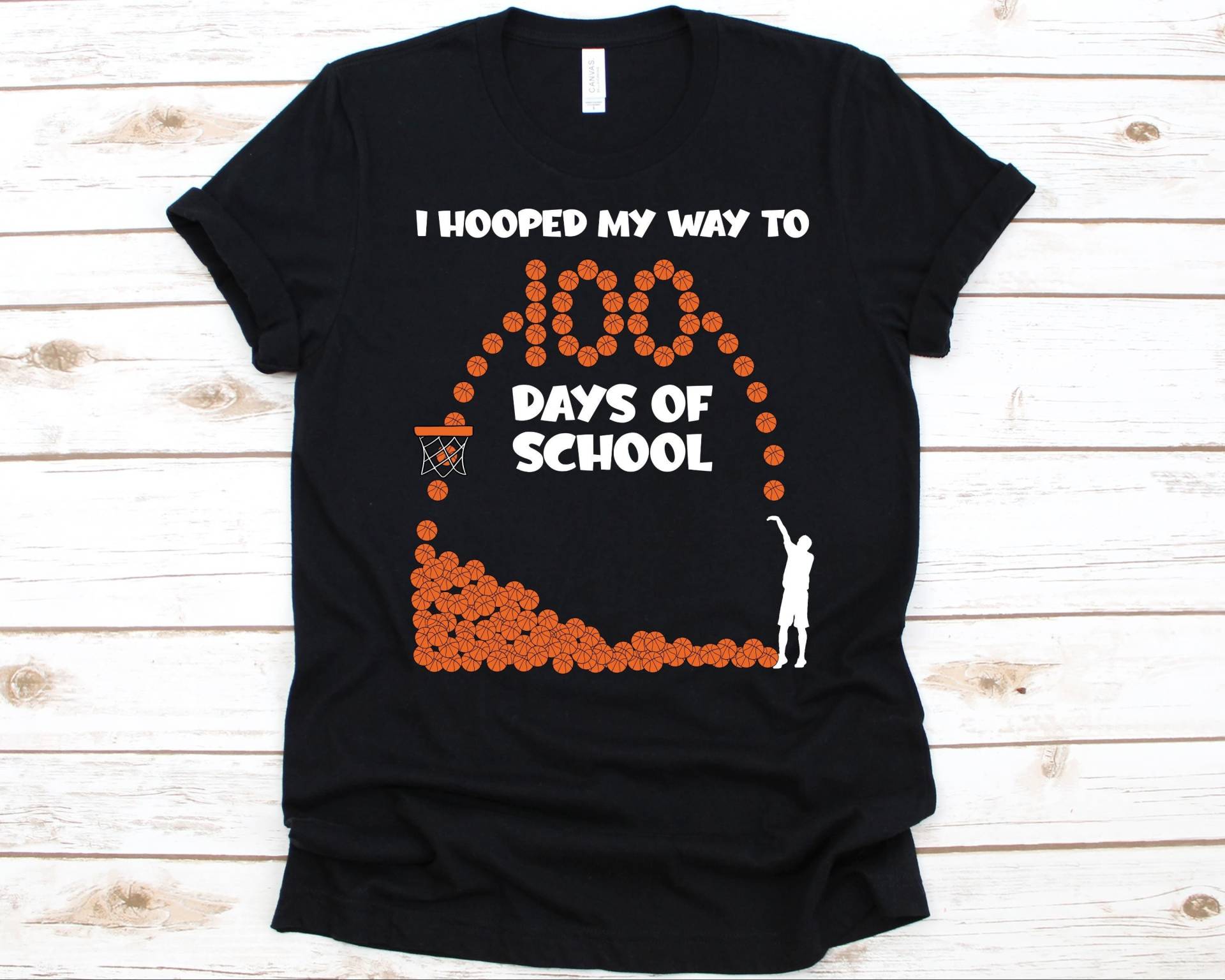 Ich Habe Meinen Weg Zu 100 Tagen Schulshirt, Schule Basketball Geschenk Für Kinder, Liebhaber, Spieler, Ball Design, Shirt von AbbysDesignFactory