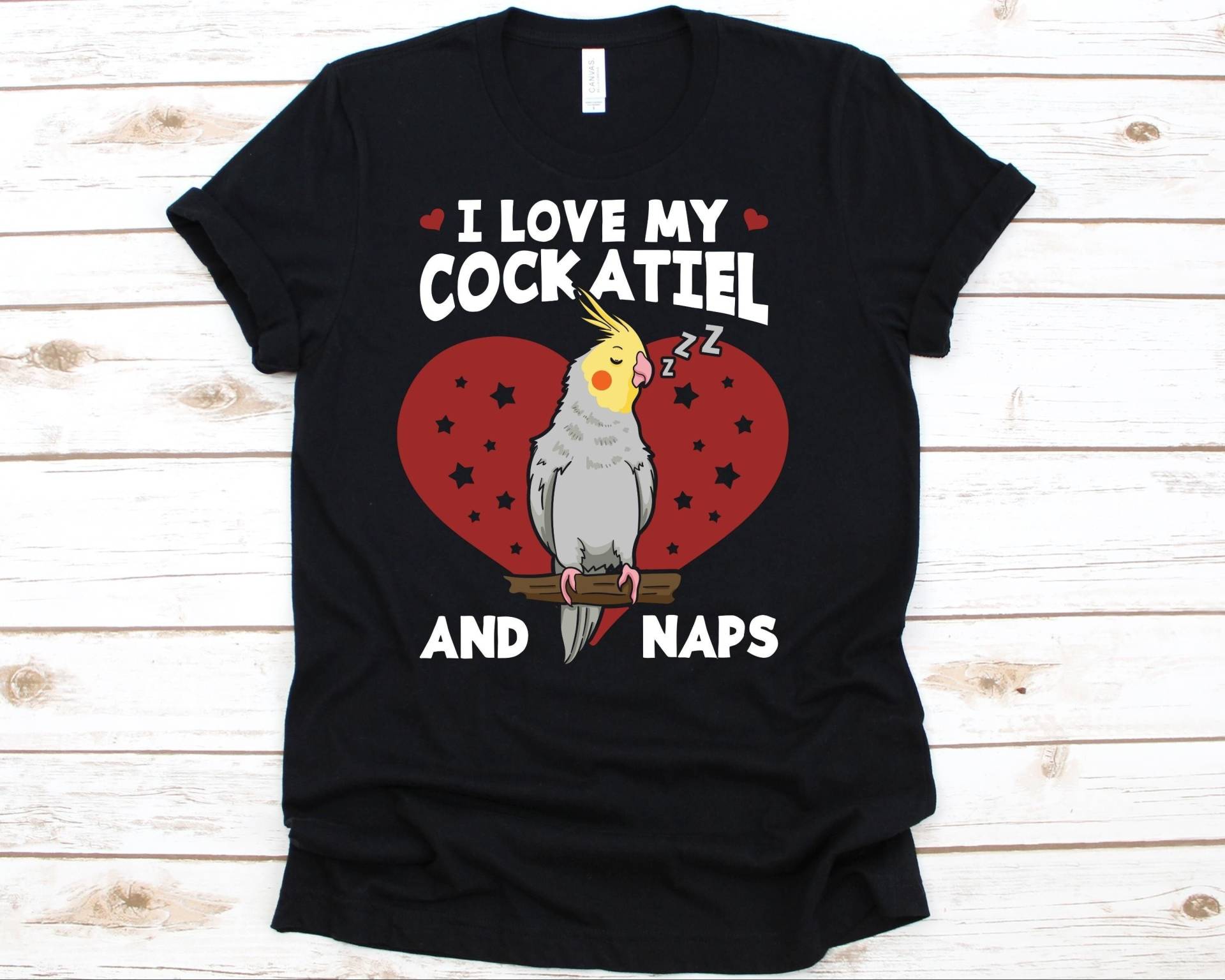 Ich Liebe Meinen Nymphensittich Und Nickerchen Shirt, Liebhaber, Geschenk Für Kakadu Besitzer Männer Frauen, Vogelbeobachter Tshirt, Papagei von AbbysDesignFactory