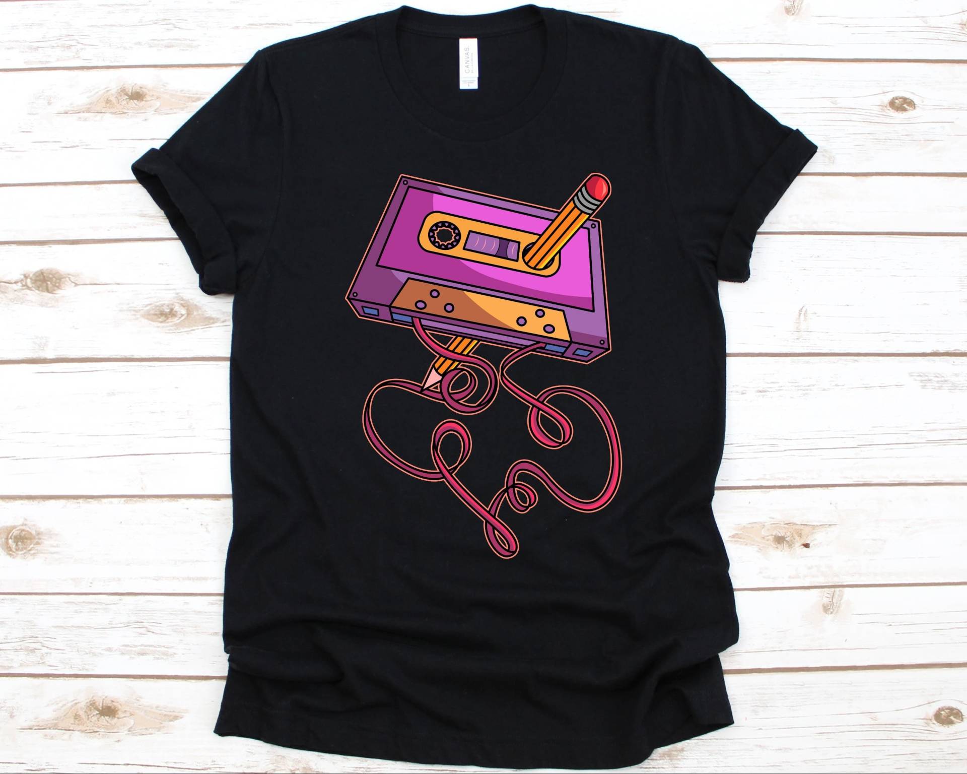 Kassetten Tapes Shirt, Eighties Mix T-Shirt, 80Er Jahre Geschenk, Throwback Musik, Retro, Neunzehn Achtziger Mode, Boombox von AbbysDesignFactory