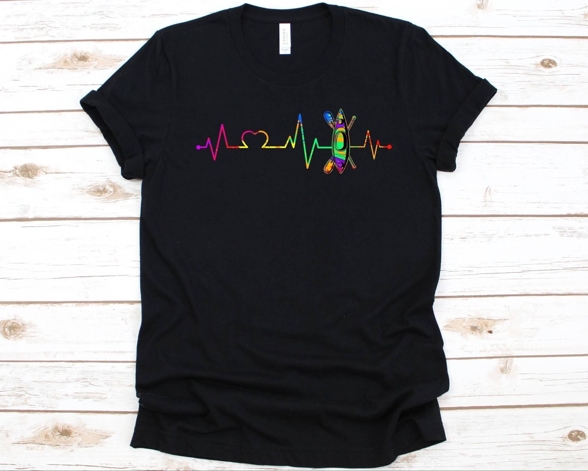 Kayak Heartbeat Shirt, Tshirt Männer Für Und Frauen, Kayaker Geschenk, Kayaking Wasserfahrzeug, Paddeln, Racing, Team Angeln von AbbysDesignFactory