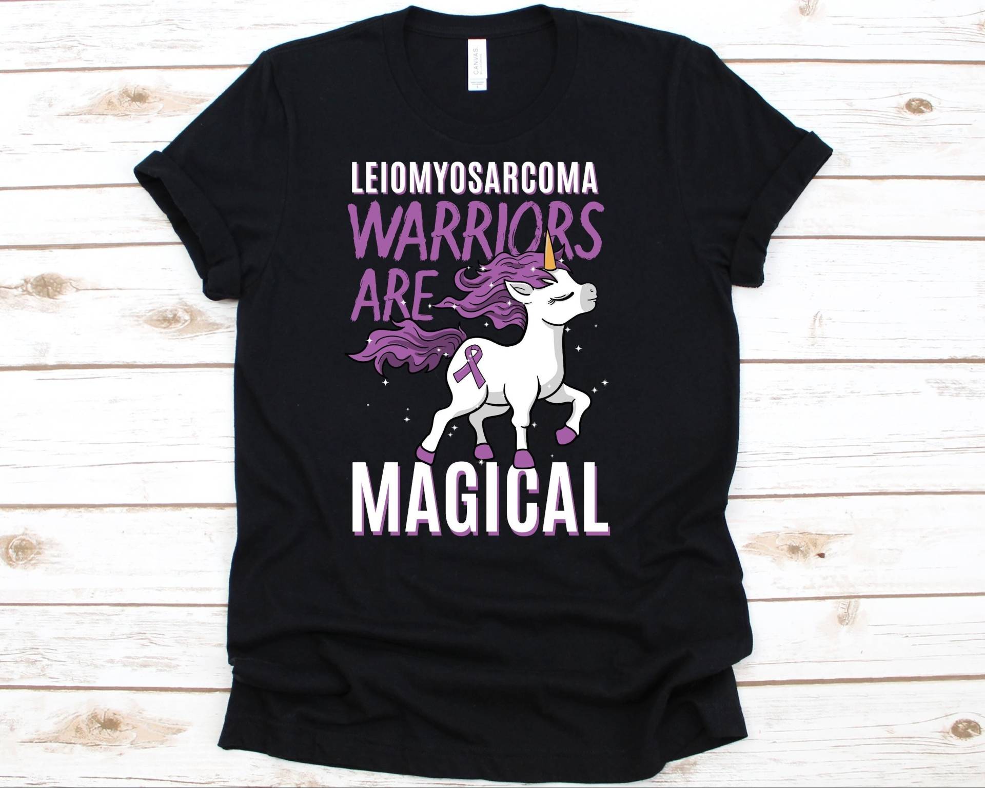 Leiomyosarcoma Krieger Sind Zauberhaftes Shirt, Süßes Einhorn Lms Tshirt Für Männer Und Frauen, Bewusstseinsgeschenk Sarkom Überlebende von AbbysDesignFactory