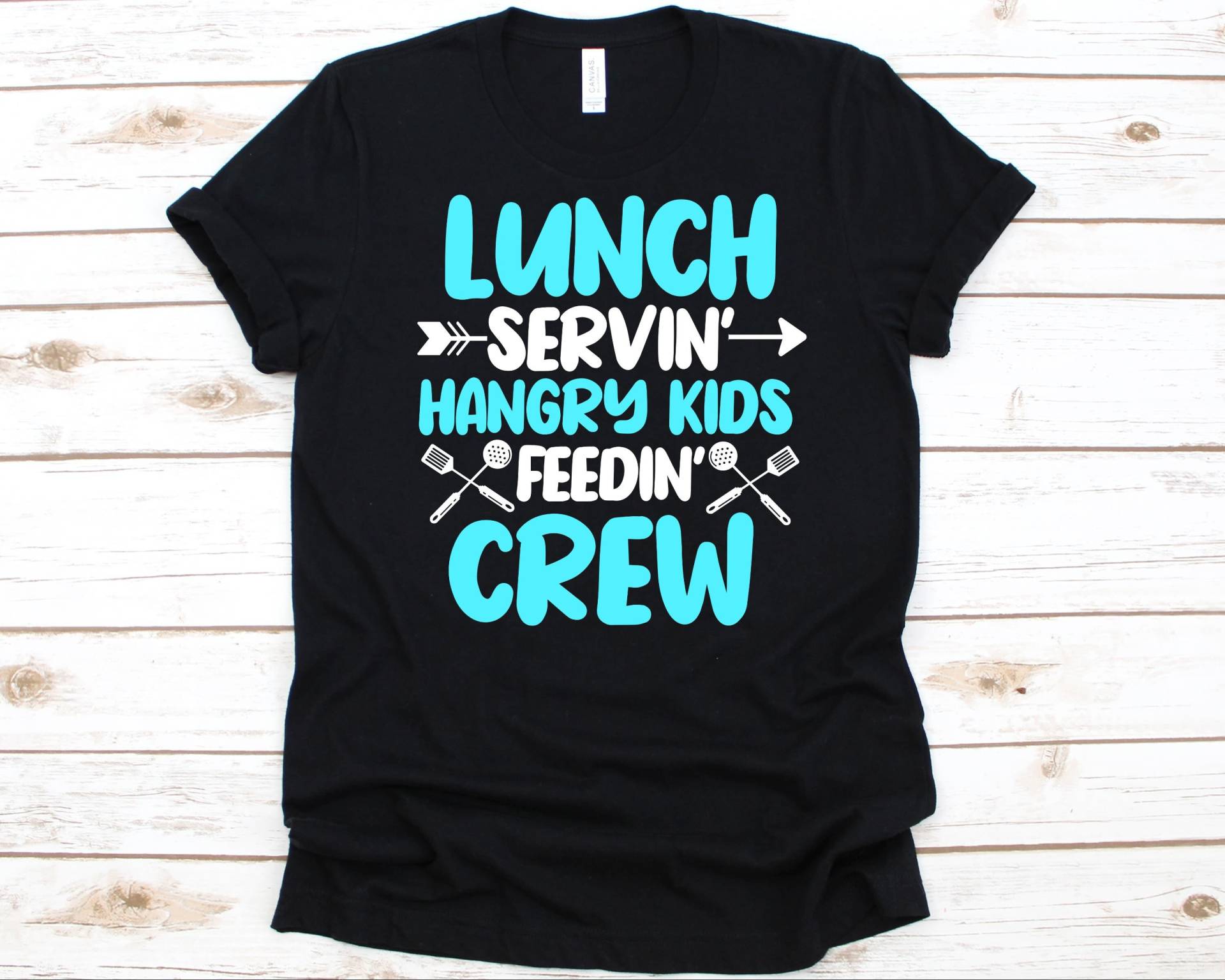 Lunch Servin' Hangry Kids Feedin' Crew Shirt, Lady Geschenk, Food Services, Service Worker, Schulkoch, Aide, Schulkoch von AbbysDesignFactory