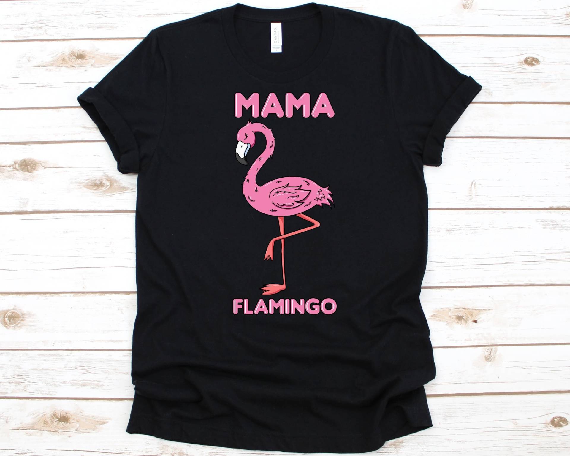 Mama Flamingo Shirt, Muttertagsgeschenk, Süßes Design, Liebhaber, Rosa Grafik, Wading Bird, Phoenicopteridae Shirt von AbbysDesignFactory