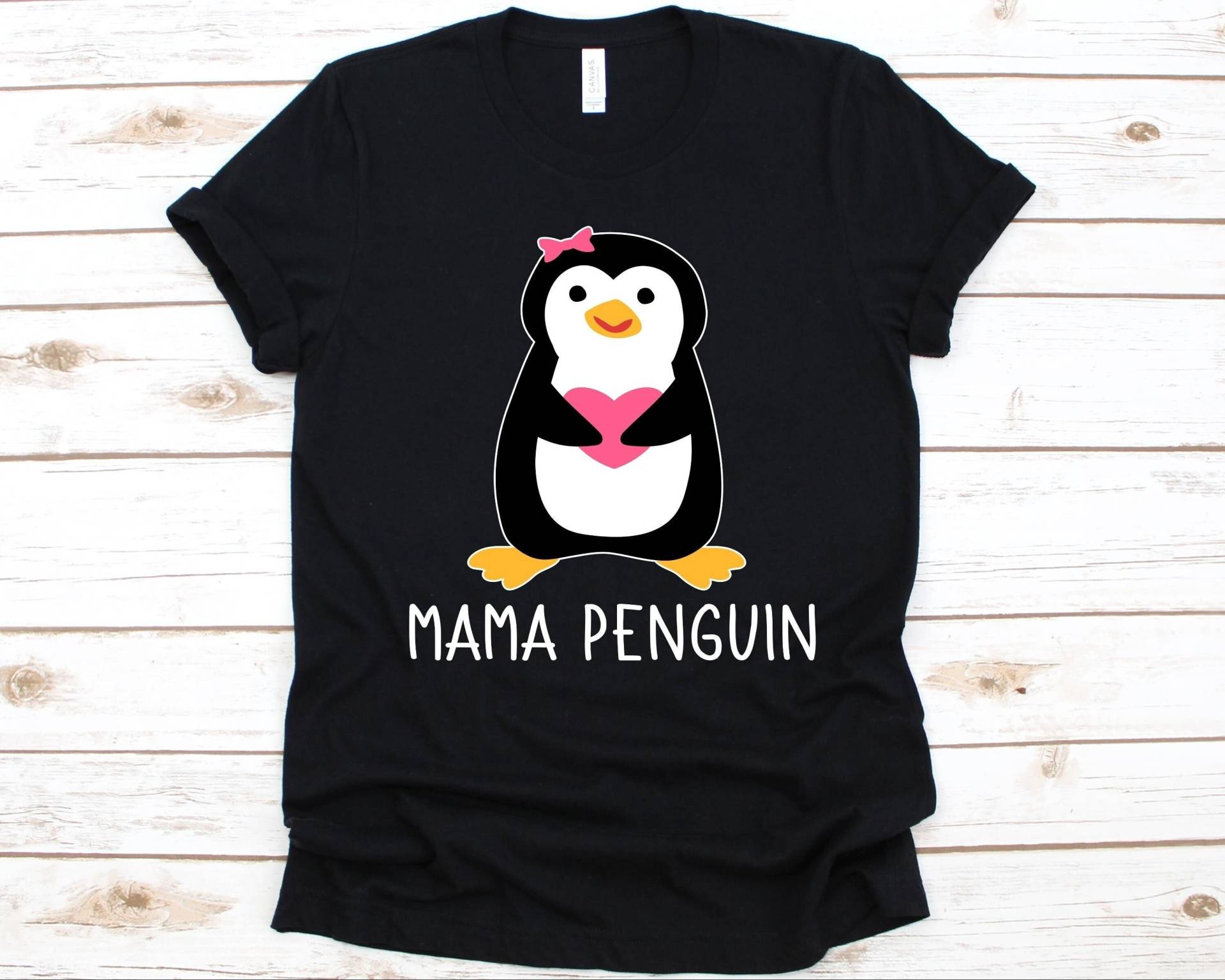 Mama Pinguin Shirt, Süßes T-Shirt Für Frauen, Liebhaber Wasser Flugloses Vogel Pinguine, Geschenk, Shirt von AbbysDesignFactory