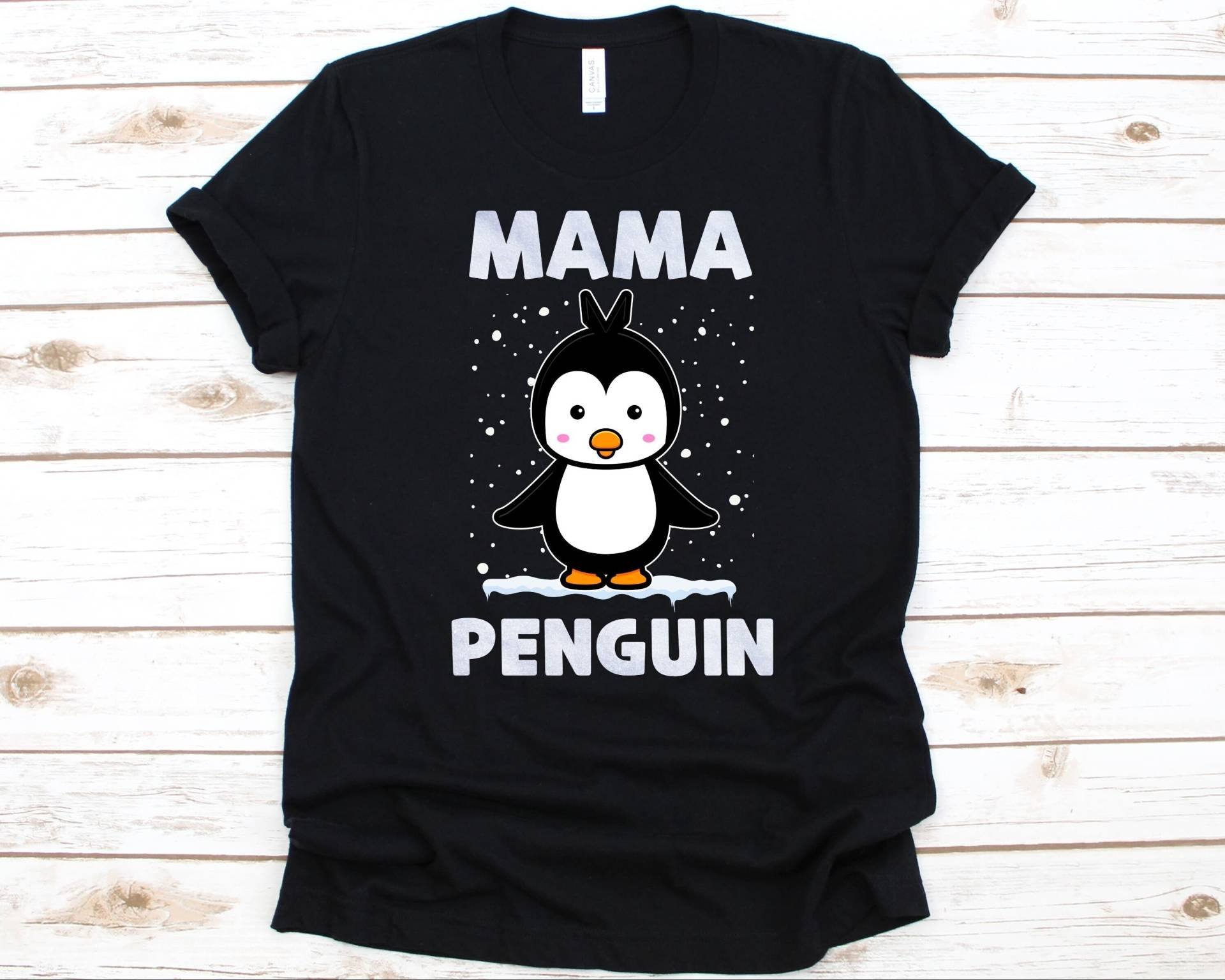 Mama Pinguin Shirt, Süßes T-Shirt Für Frauen, Liebhaber Wasser Flugloses Vogel Pinguine, Geschenk, Shirt von AbbysDesignFactory