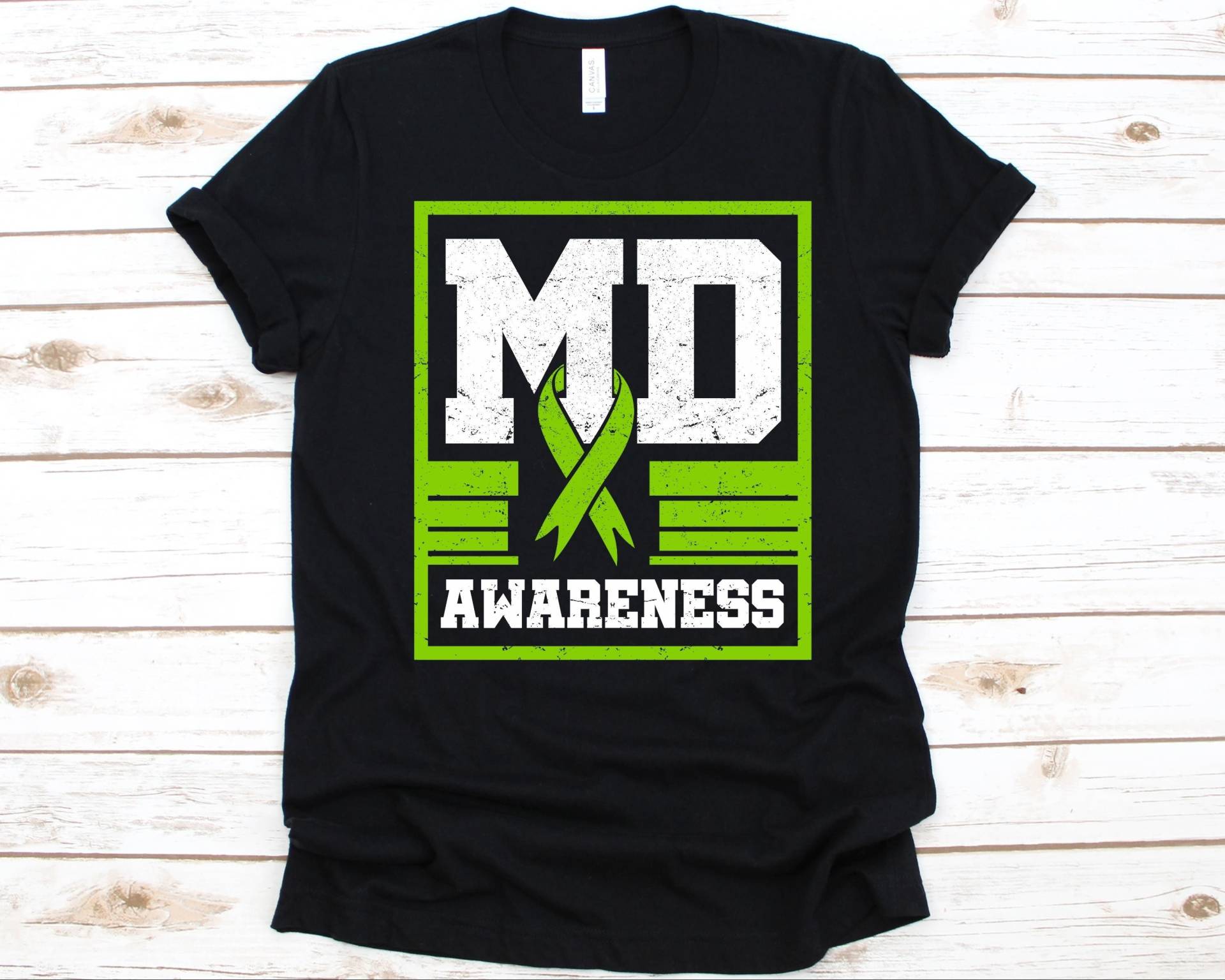 Md Awareness Shirt, Geschenk Für Muskeldystrophie Überlebende, National Monat, Grünes Bewusstseinsband, Grüne Farbe von AbbysDesignFactory
