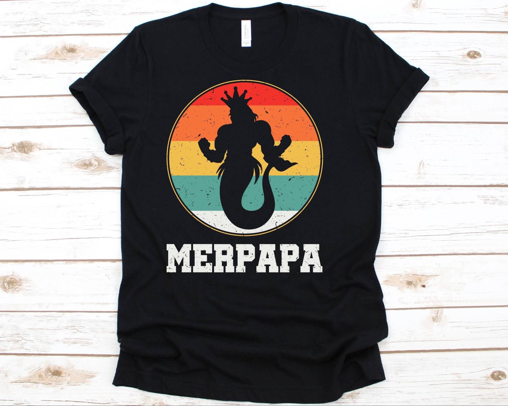 Merpapa Shirt, Lustiges Geschenk Für Papas Und Papas, Meerjungfrau Daddy T-Shirt, Papa Geburtstagsshirt, Merman Party, Mermaid, Shirt von AbbysDesignFactory