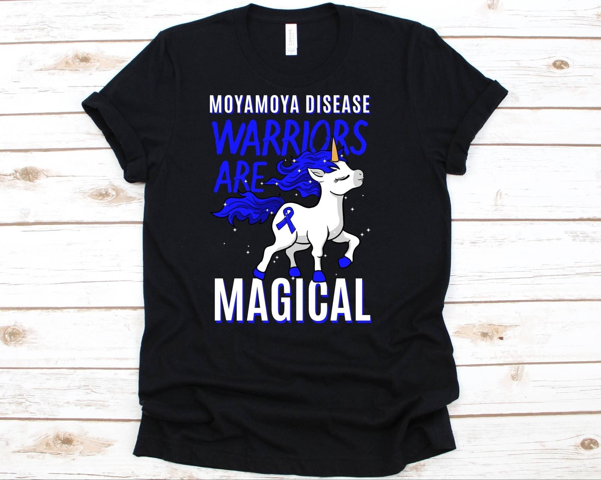 Moyamoya Disease Warriors Are Magical Shirt, Süßes Einhorn Blutgefäß Unordnung Shirt Für Männer Und Frauen, Bewusstsein Geschenk Kämpfer von AbbysDesignFactory