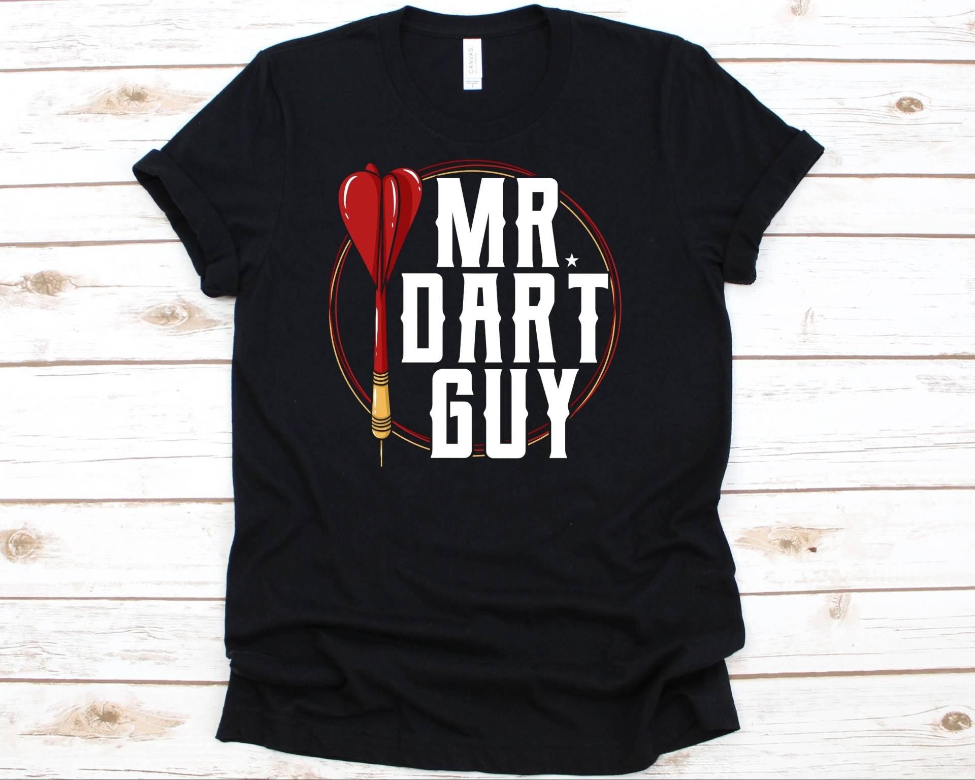 Mr. Dart Guy Shirt, Lustiges Geschenk Für Dartist Männer, Dart-Werfen Tshirt, Liebhaber Bullseye, Ziel, Ziel Schießen von AbbysDesignFactory
