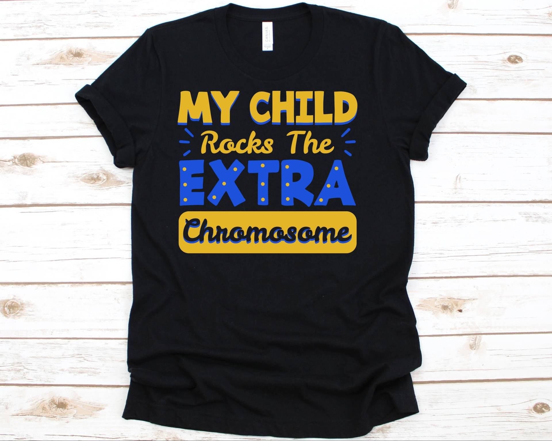My Child Rocks The Extra Chromosom Shirt, Down Syndrom Awareness Geschenk Für Trisomie 21 Krieger, Es Tshirt Jungen Und Mädchen von AbbysDesignFactory
