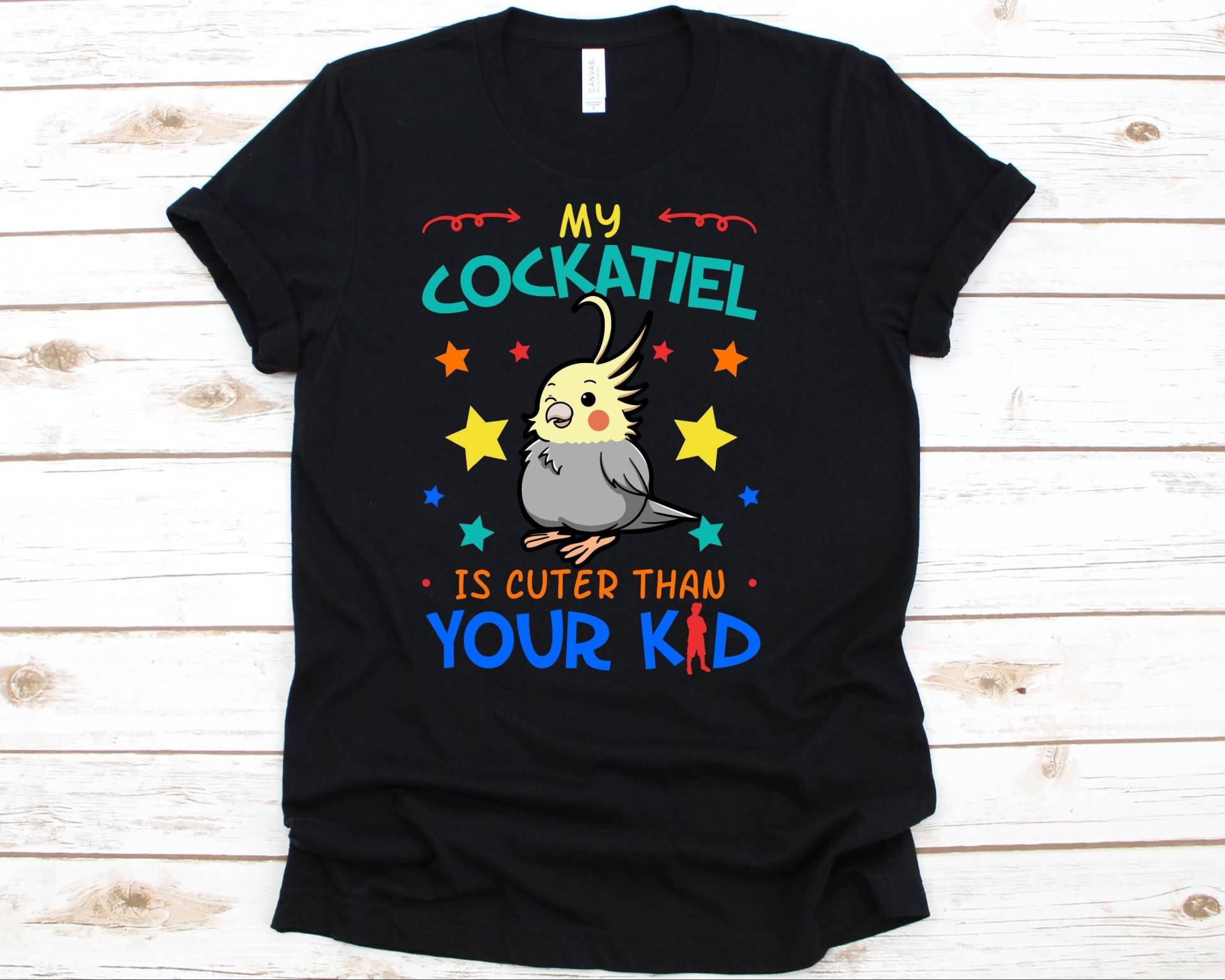 My Cockatiel Is Cuter Than Your Kid Shirt, Lover, Geschenk Für Kakadu Besitzer Männer Und Frauen, Vogelwächter Tshirt, Tierarzt von AbbysDesignFactory