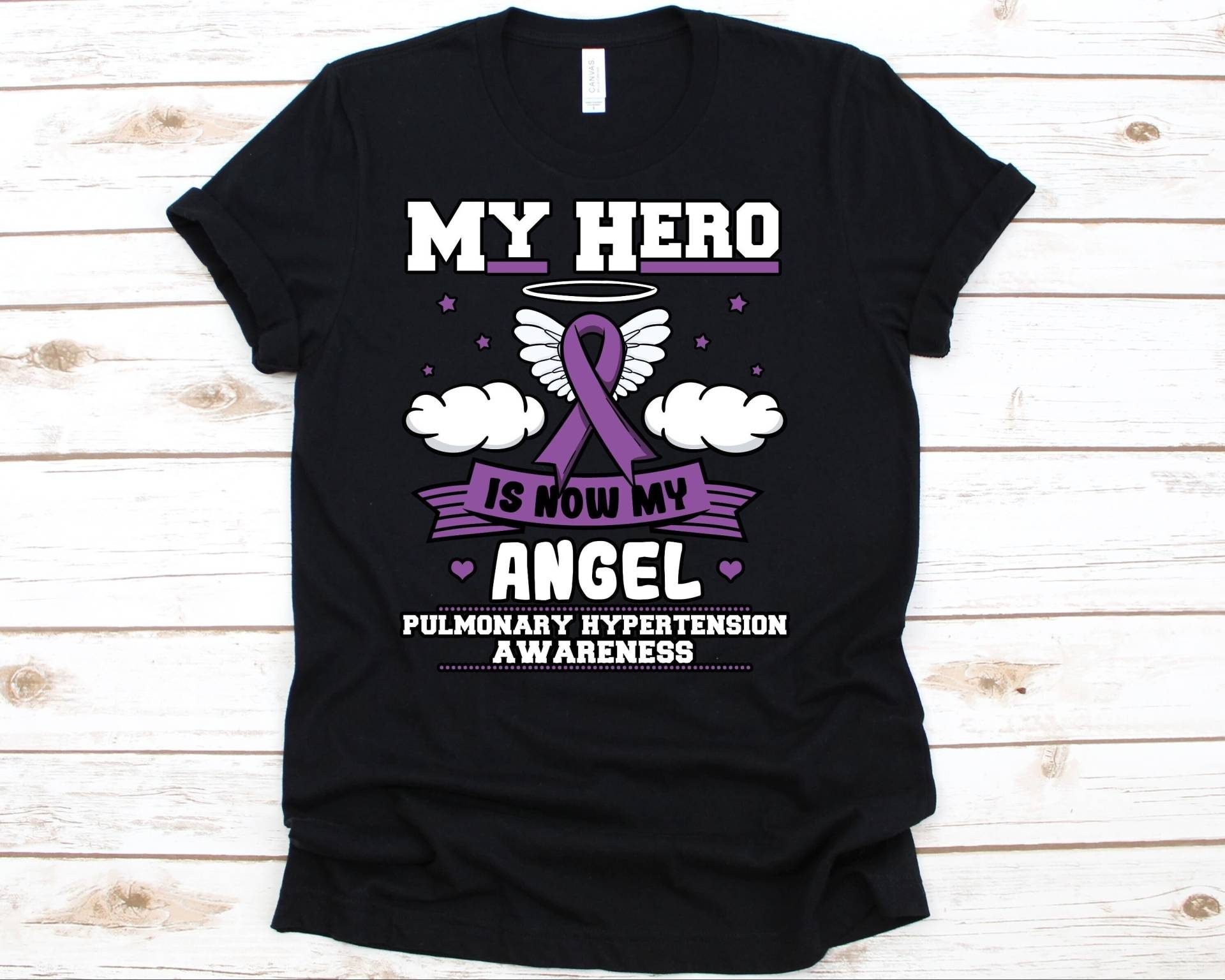 My Hero Is Now Angel Shirt, Bewusstseinsgeschenk Für Pulmonale Hypertonie Krieger, Pulmonales Tshirt, Ayerza Syndrom von AbbysDesignFactory