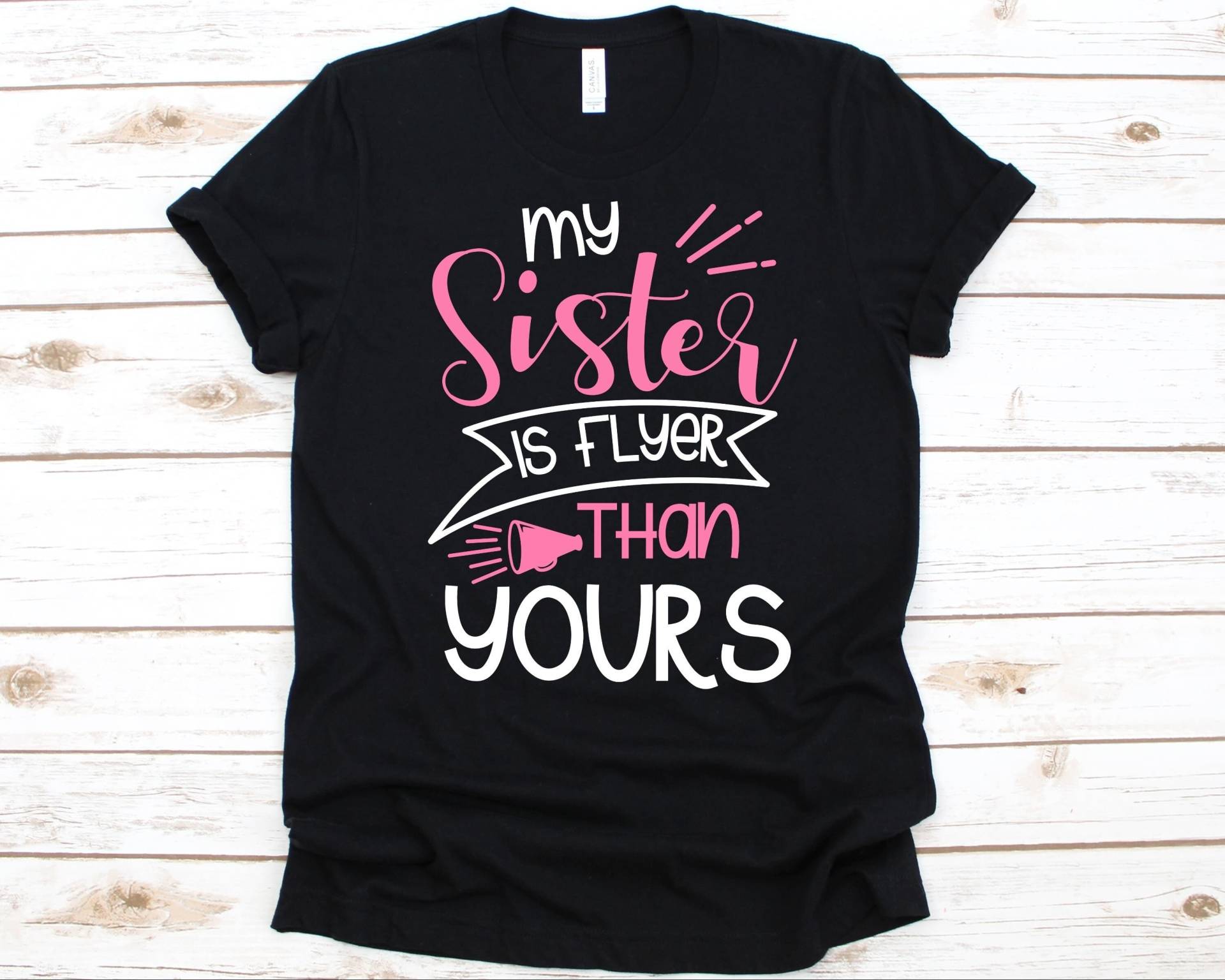 My Sister Is Flyer Than Yours Shirt, Geschenk Für Cheerleader, Cheerleading Coach Cheering Squad, Cheer Squads, Geschwister Schwester von AbbysDesignFactory