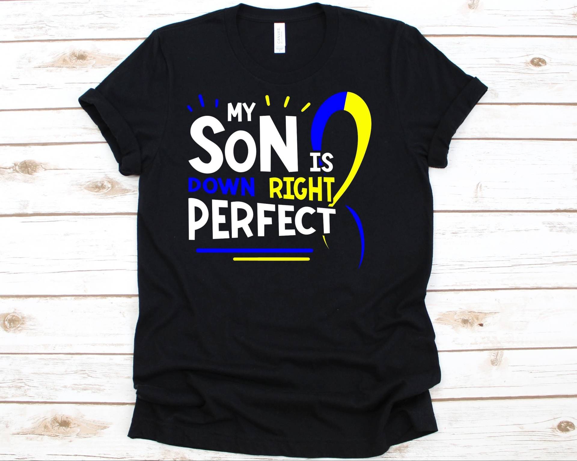 My Son Is Down Right Perfektes Shirt, Syndrom Bewusstsein Geschenk Für Trisomie 21 Kämpfer Krieger, Es Tshirt Jungen von AbbysDesignFactory