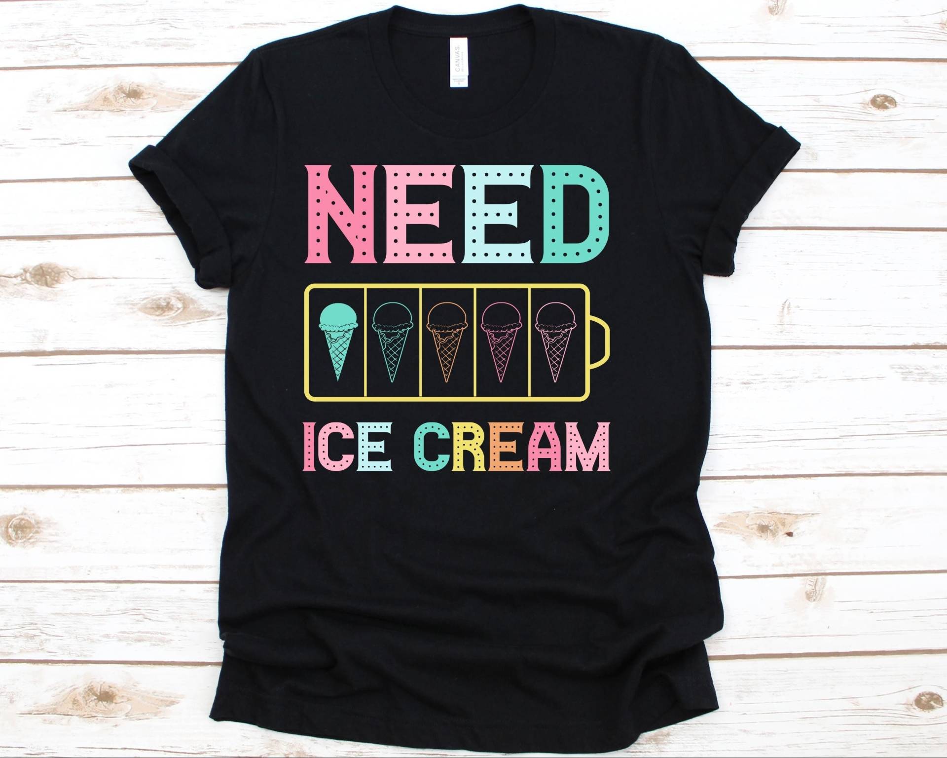 Need Ice Cream Shirt, Lustiges Eis T-Shirt Für Männer Und Frauen, Eisgeburtstag, Eisparty, Eiscreme Gelato Lover Geschenk von AbbysDesignFactory