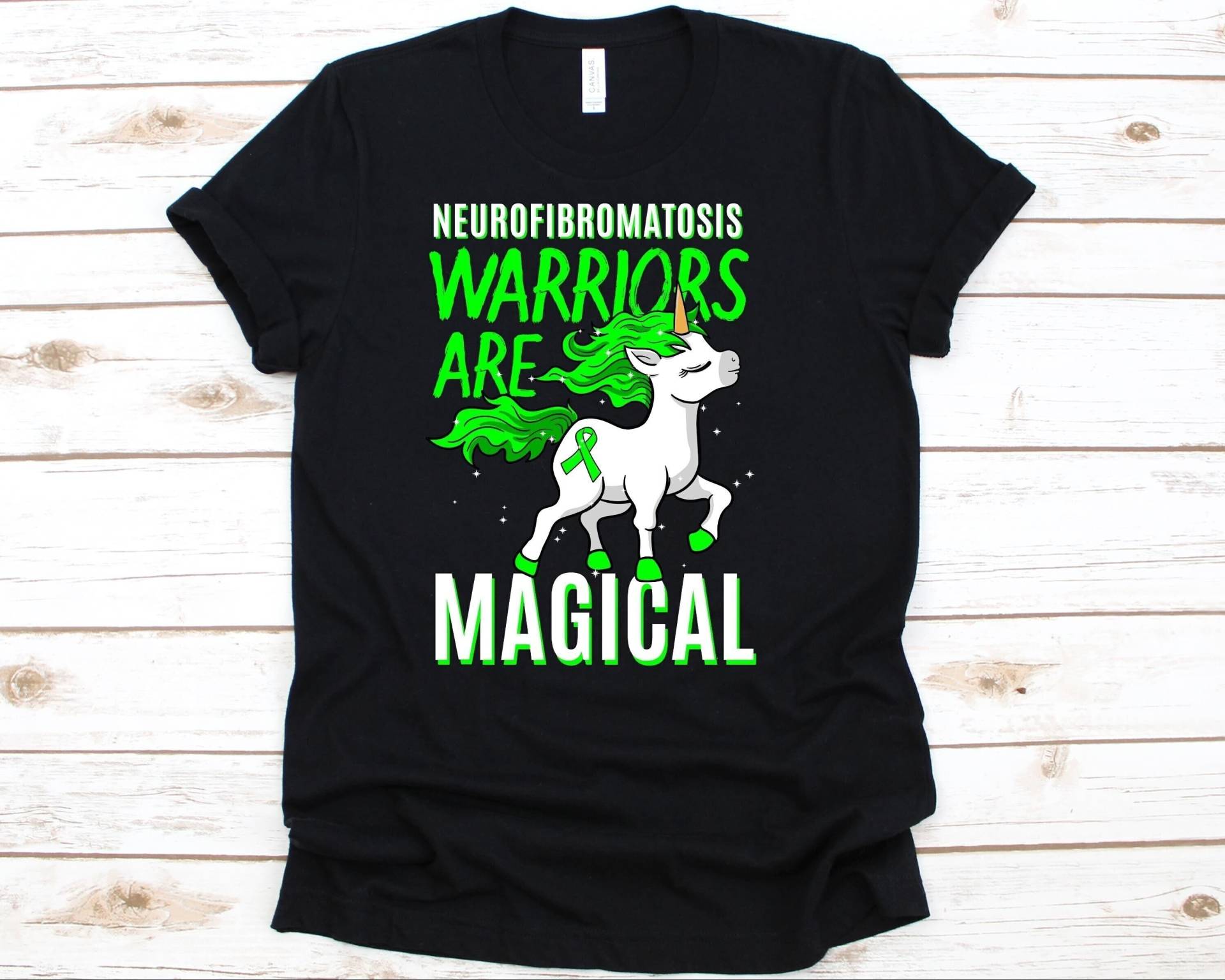 Neurofibromatosis Krieger Sind Zauberhaftes Shirt, Süßes Einhorn Schwannomatosis Shirt Für Männer Und Frauen, Bewusstseinsgeschenk Nf Kämpfer von AbbysDesignFactory