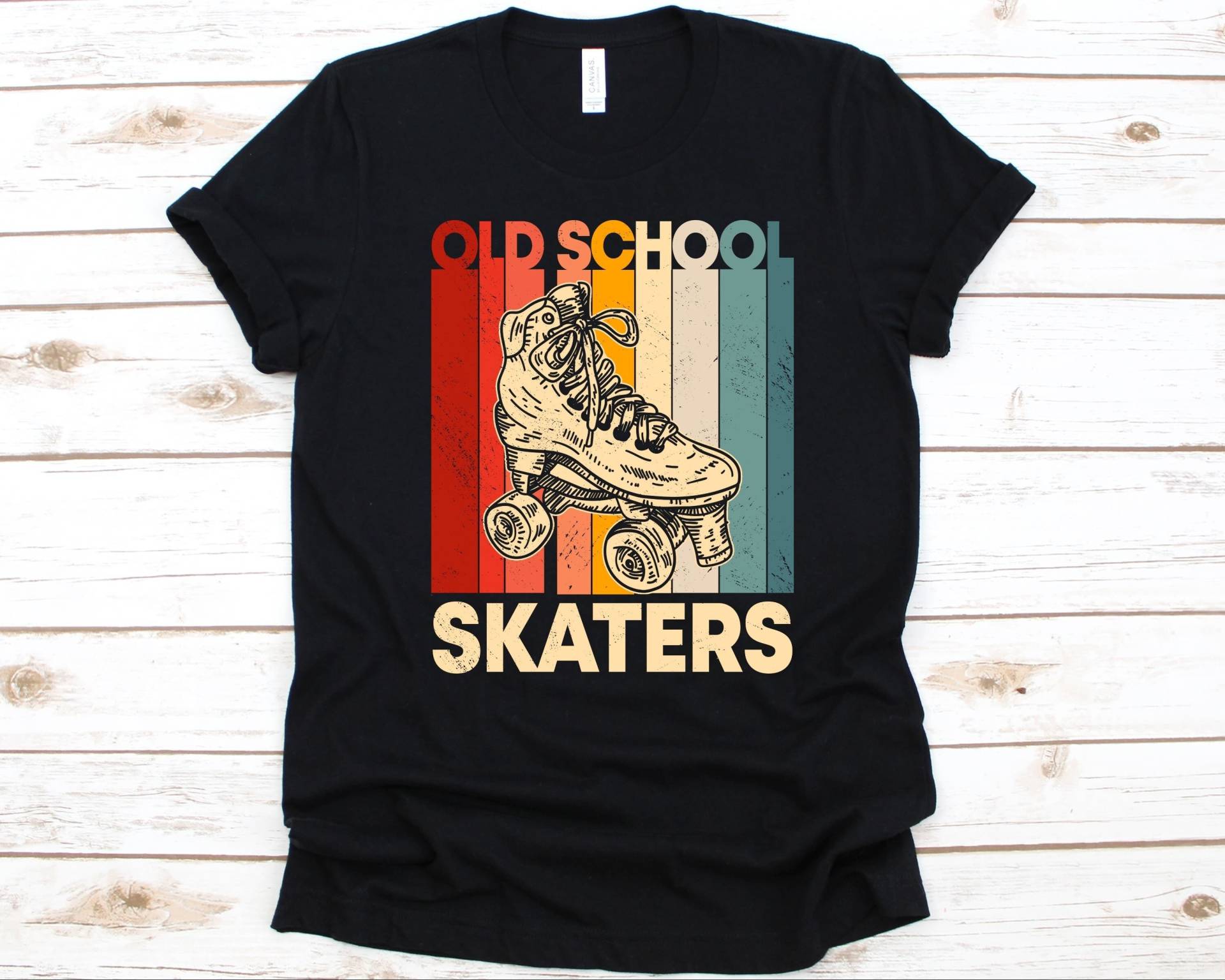 Old School Skater Shirt, Retro Rollschuh Geschenk, Skater, Liebhaber, Roller Derby, Shirt Für Männer Frauen, Schuhe von AbbysDesignFactory