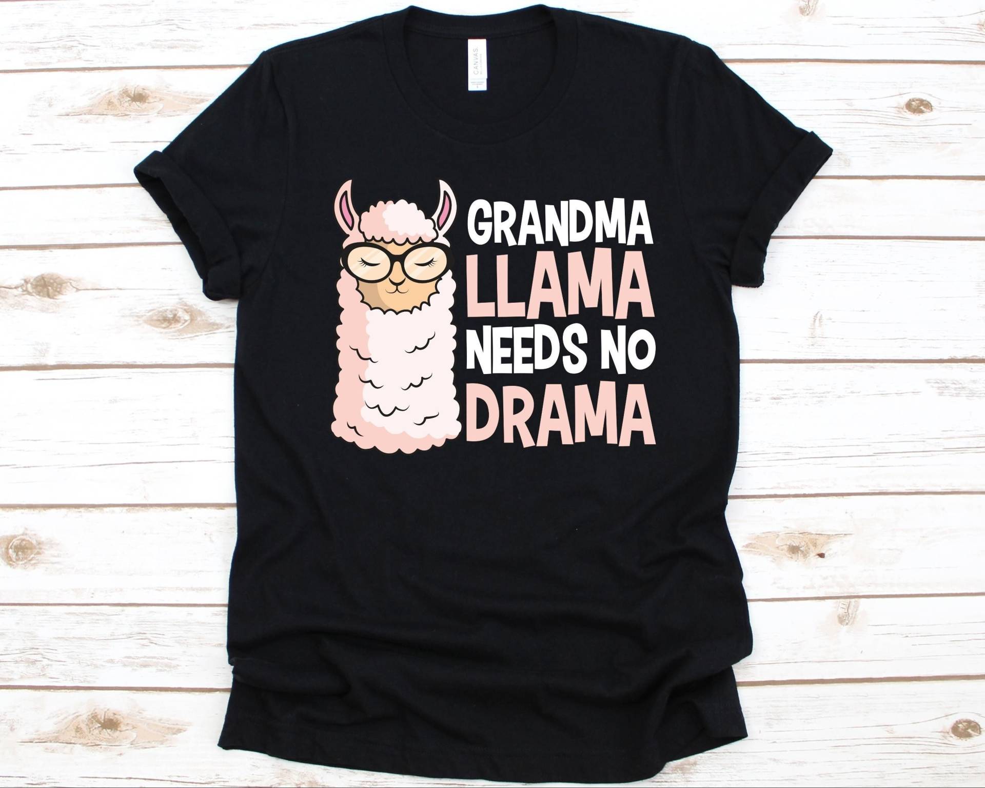 Oma Lama Braucht Kein Drama Shirt, Großmutter Liebhaber, Geburtstag, Party, Alpaka Geschenk, No von AbbysDesignFactory