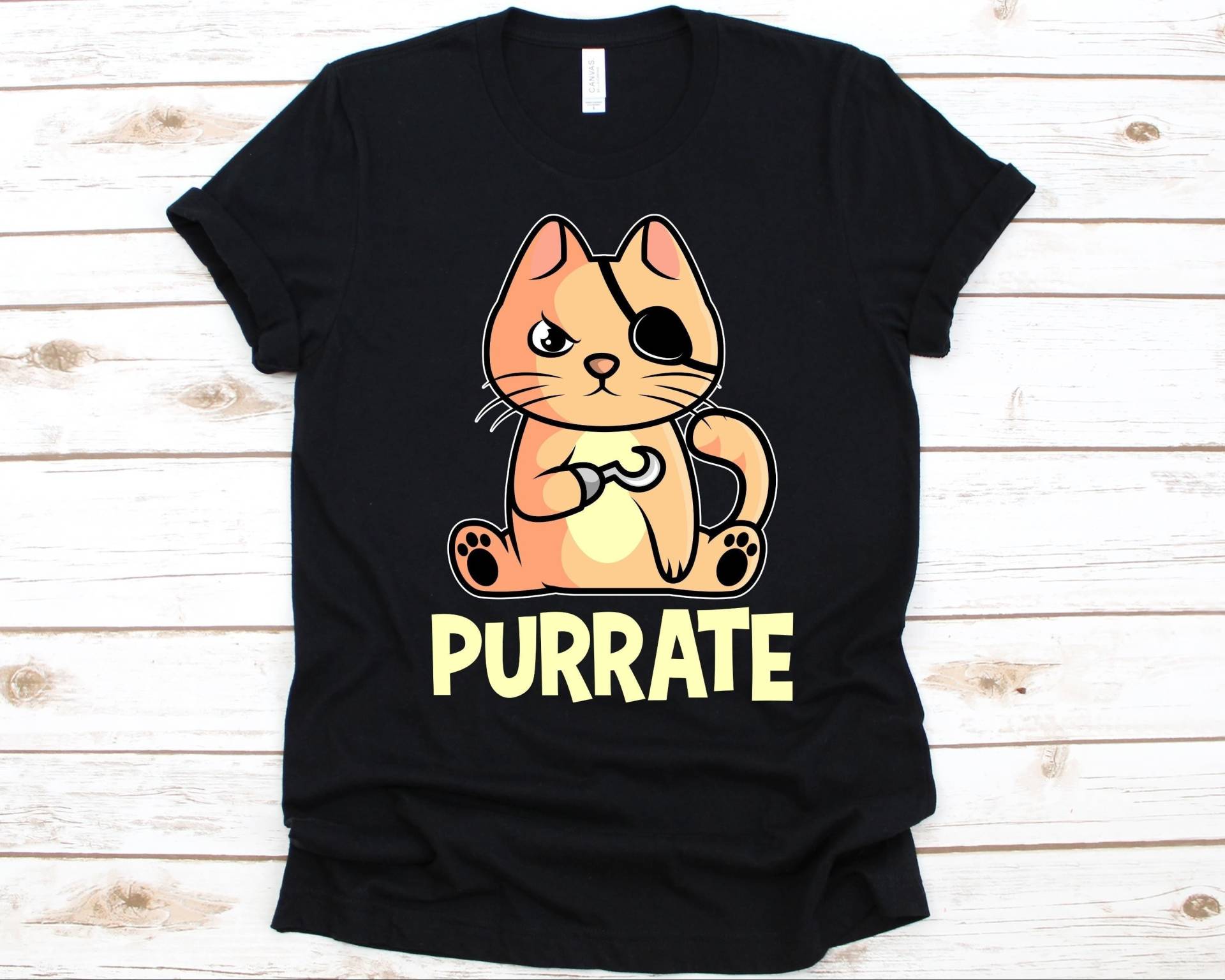 Purrate Shirt, Süße Piraten Katze T-Shirt, Katzen Meow Geschenk, Liebhaber Kitty, Kätzchen von AbbysDesignFactory