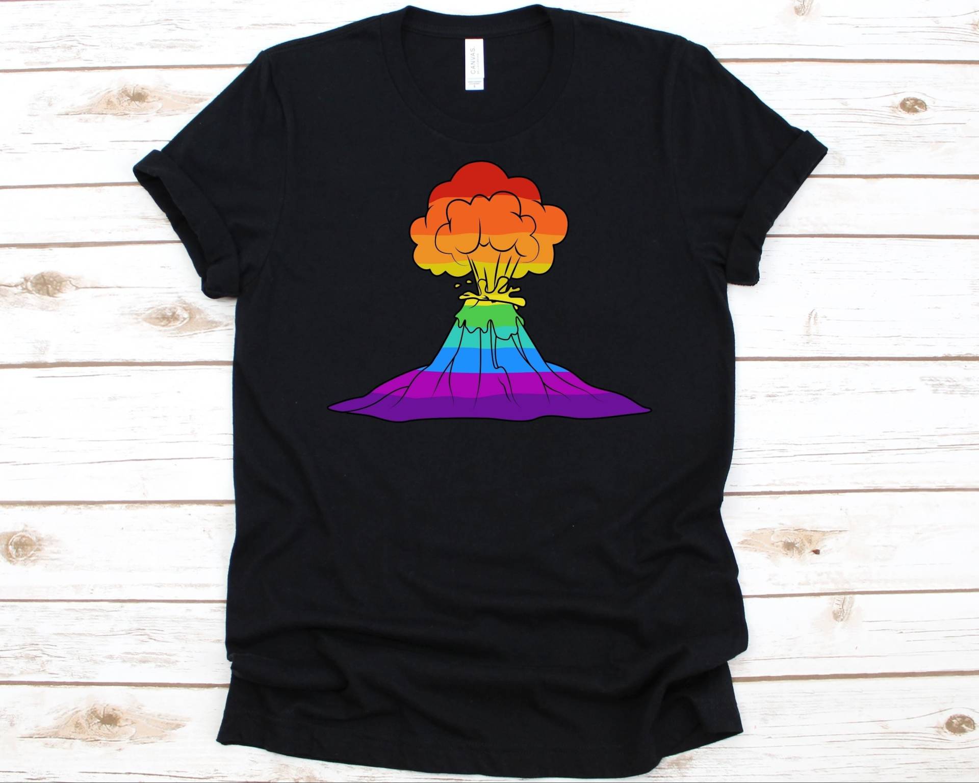 Rainbow Volcano Erupting Shirt, Cooles Design Für Männer Und Frauen, Vulkan Liebhaber Geschenk, Geophysics Grafik, Geologist T-Shirt, Geologie von AbbysDesignFactory