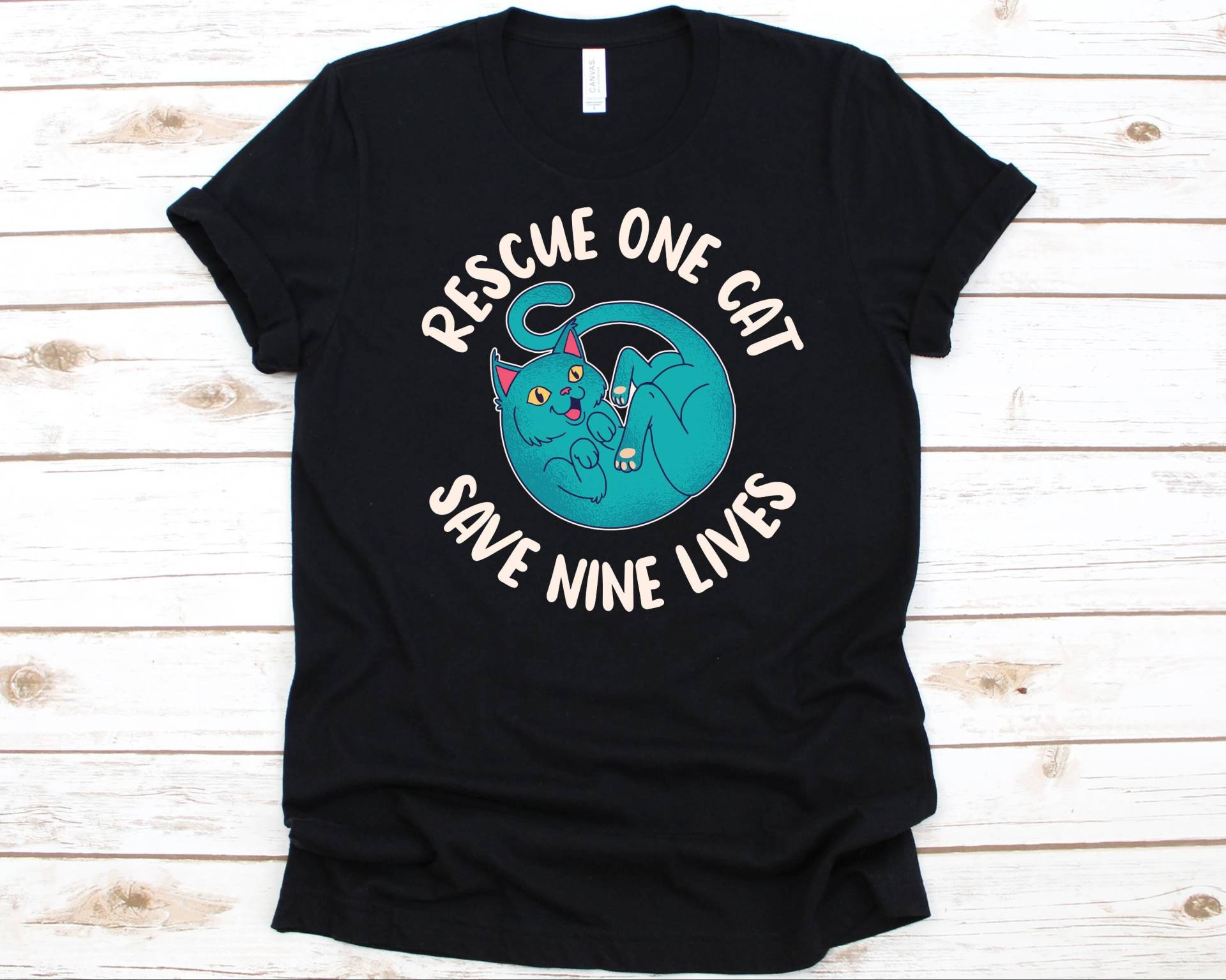 Rescue One Cat Shirt, Tierretter Geschenk Für Männer Und Frauen, Tierquälerei Bewusstsein, Tierschutz Design, Tierschutz, Katzenliebhaber von AbbysDesignFactory