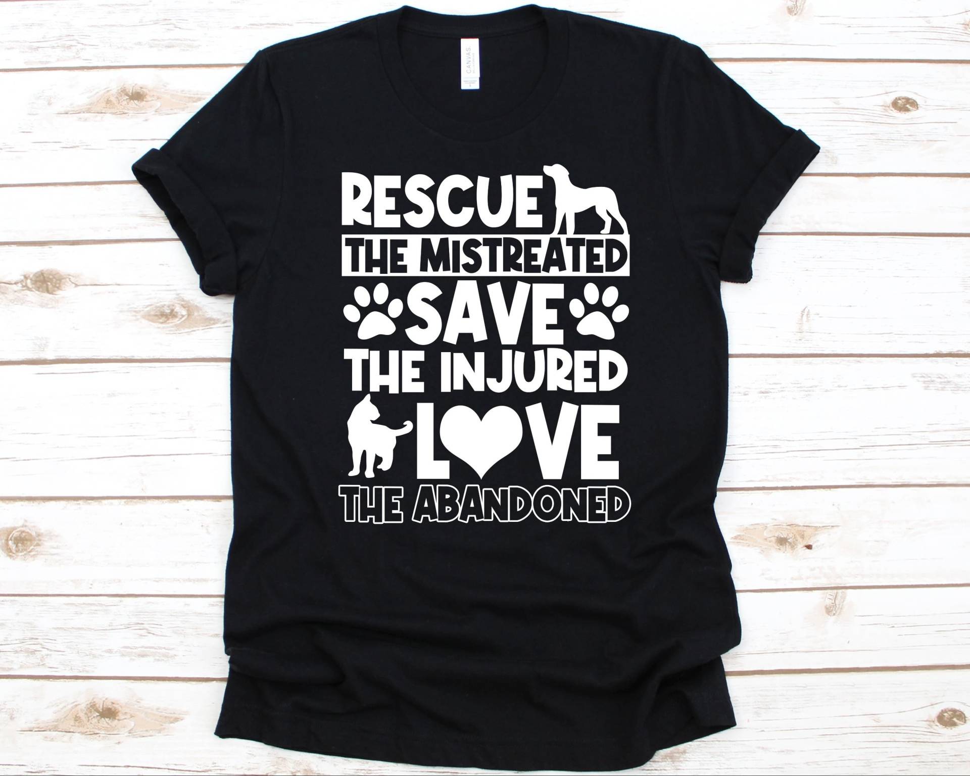 Rescue The Mistreated Shirt, Tierretter Geschenk Für Männer Und Frauen, Tierquälerei Bewusstsein, Tierschutz Design von AbbysDesignFactory