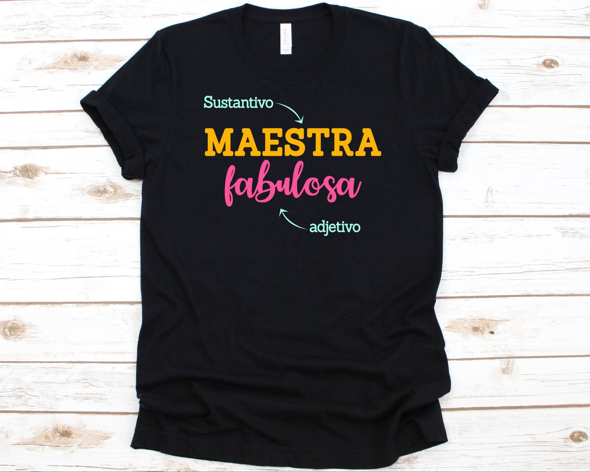 Sustantivo Maestra Fabulosa Adjekivo Shirt, Geschenk Für Frauen Spanischlehrer, Spanisch Sprache Grafik, Design, Profesora Shirt von AbbysDesignFactory