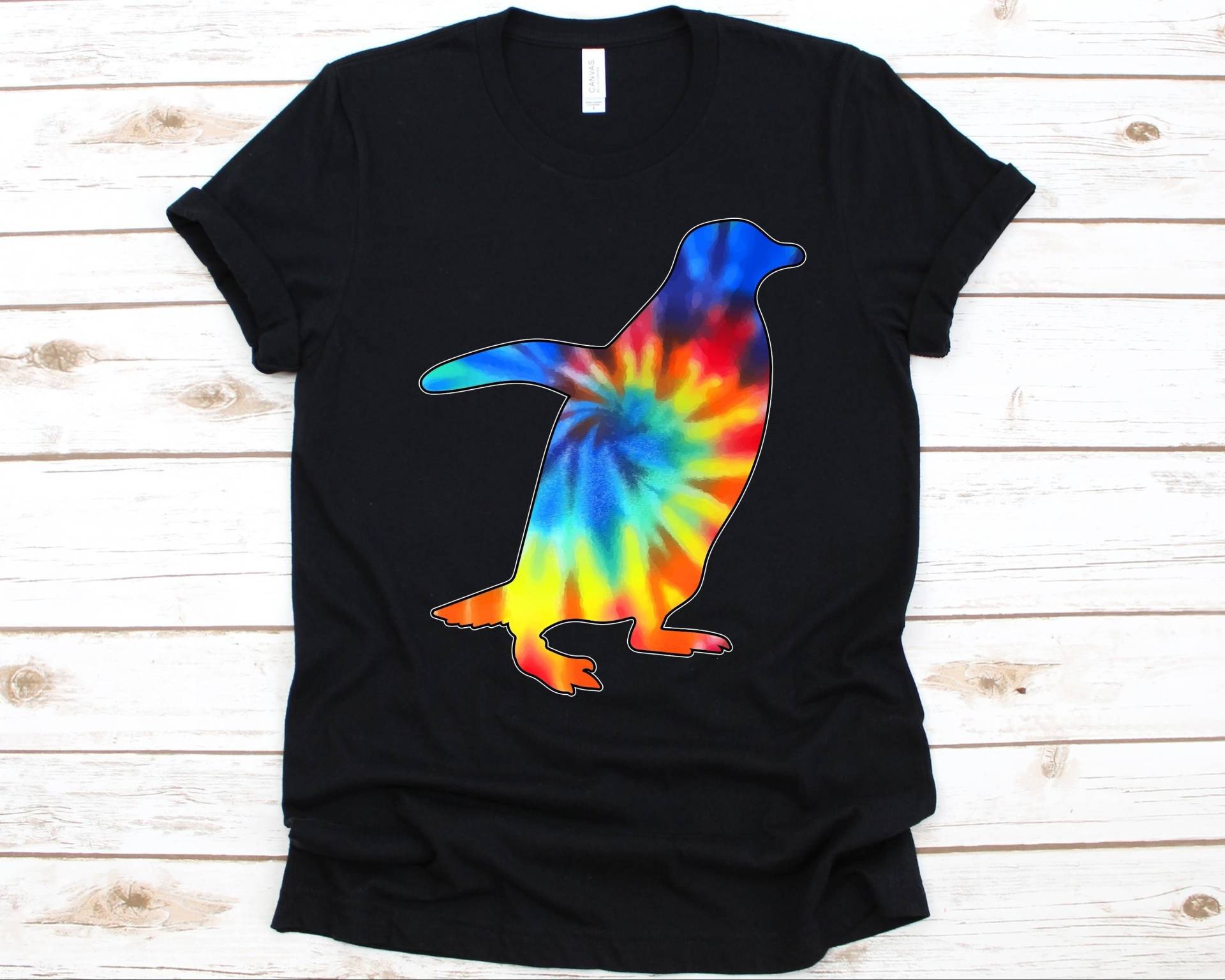 Tie Dye Pinguin Shirt, Süßes T-Shirt Für Männer Und Frauen, Liebhaber Wasservogel Flugfrei, Pinguinshirt, Geschenk von AbbysDesignFactory