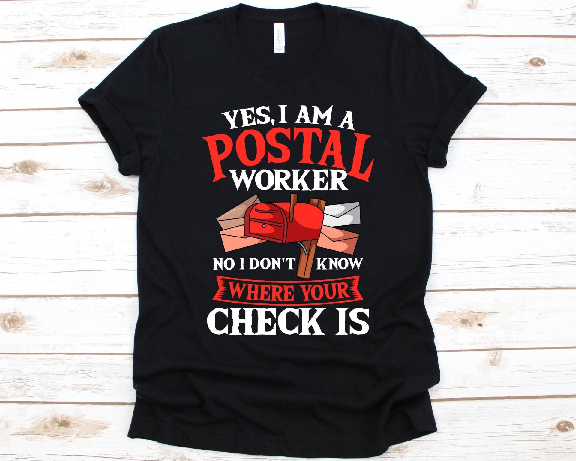 Yes I Am A Postal Worker Shirt, Post Office Geschenk, Postträger, Briefträger, Postpostführer, Postsortierer von AbbysDesignFactory