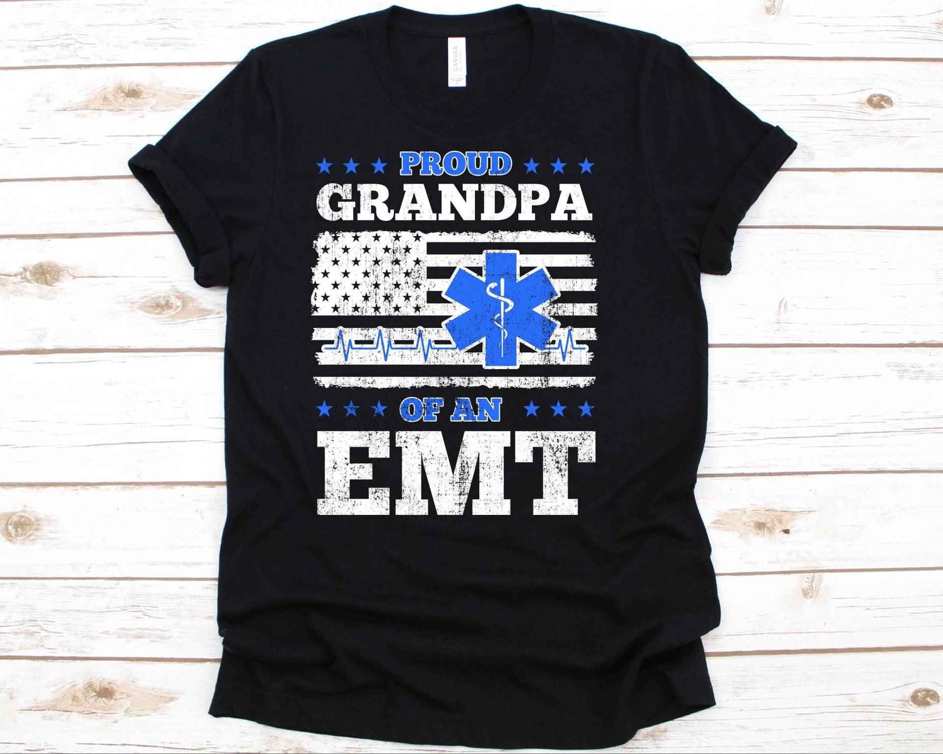 stolzer Opa Eines Emt Shirt, Notfallsanitäter Shirt Für Männer, Krankenwagentechniker, Sanitäter Großvater von AbbysDesignFactory