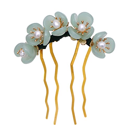 Hochzeits-Haarschmuck, Haarspange, U-förmige Metall-Haarnadeln mit Blume, chinesischer Stil, für Frauen und Mädchen, Frisurzubehör von Abcsweet