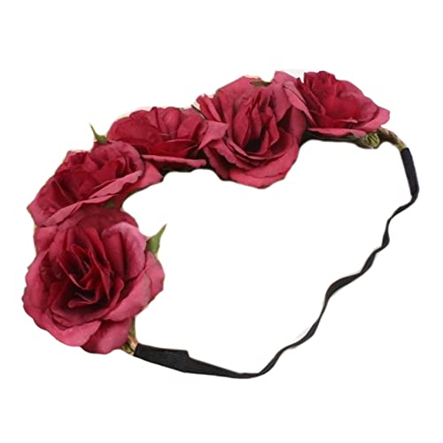 Hochzeits-Haarschmuck für Frauen, Blumenkranz, Stirnbänder, Brautschmuck, Blumen-Stirnbänder, künstliche Blumenkrone, Braut-Kopfschmuck für Hochzeit von Abcsweet