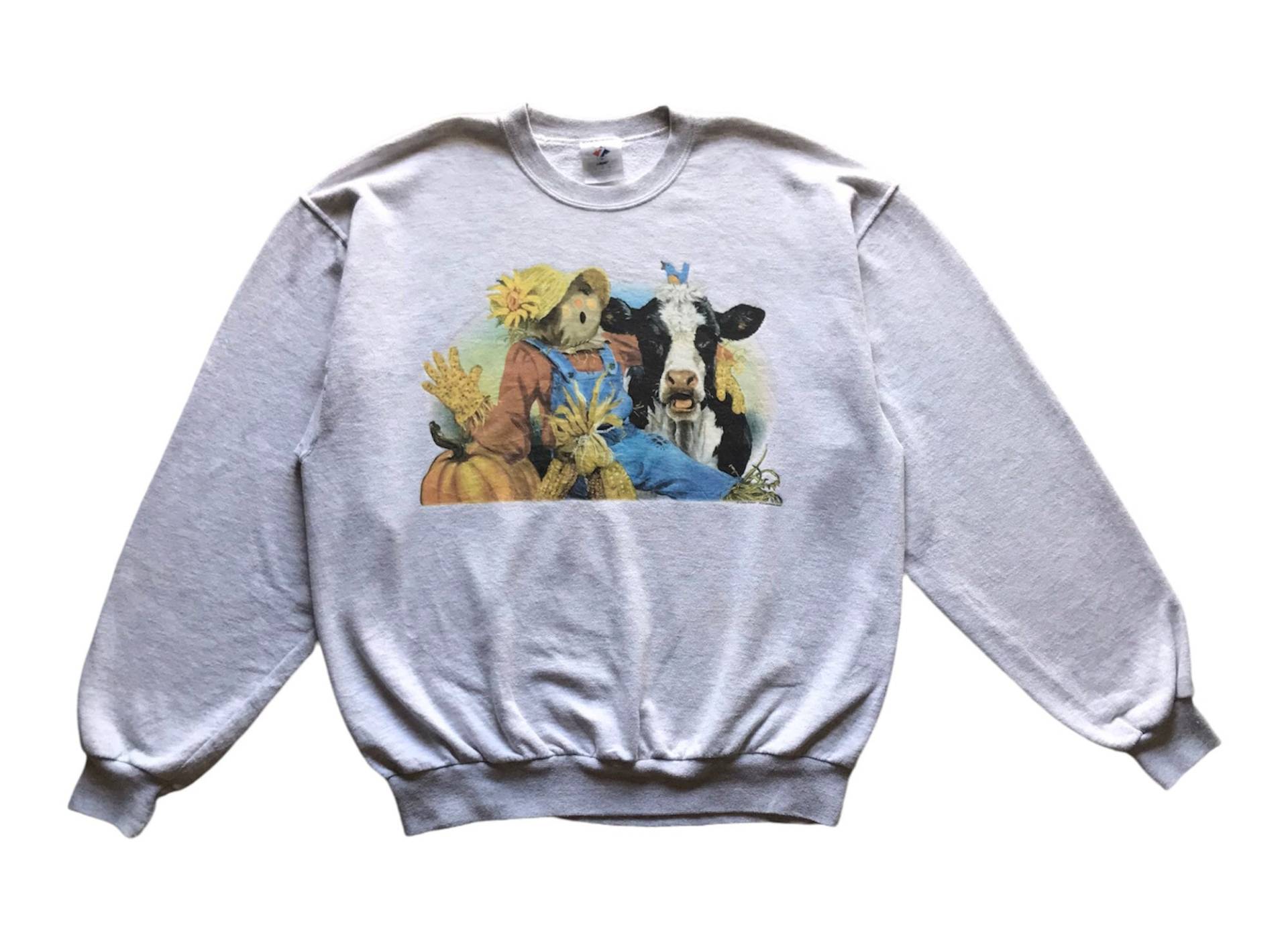 Vintage 90Er Jahre Art By Linda Picken Crewneck Sweatshirt Baggy Style L Size von AbeVintageStore