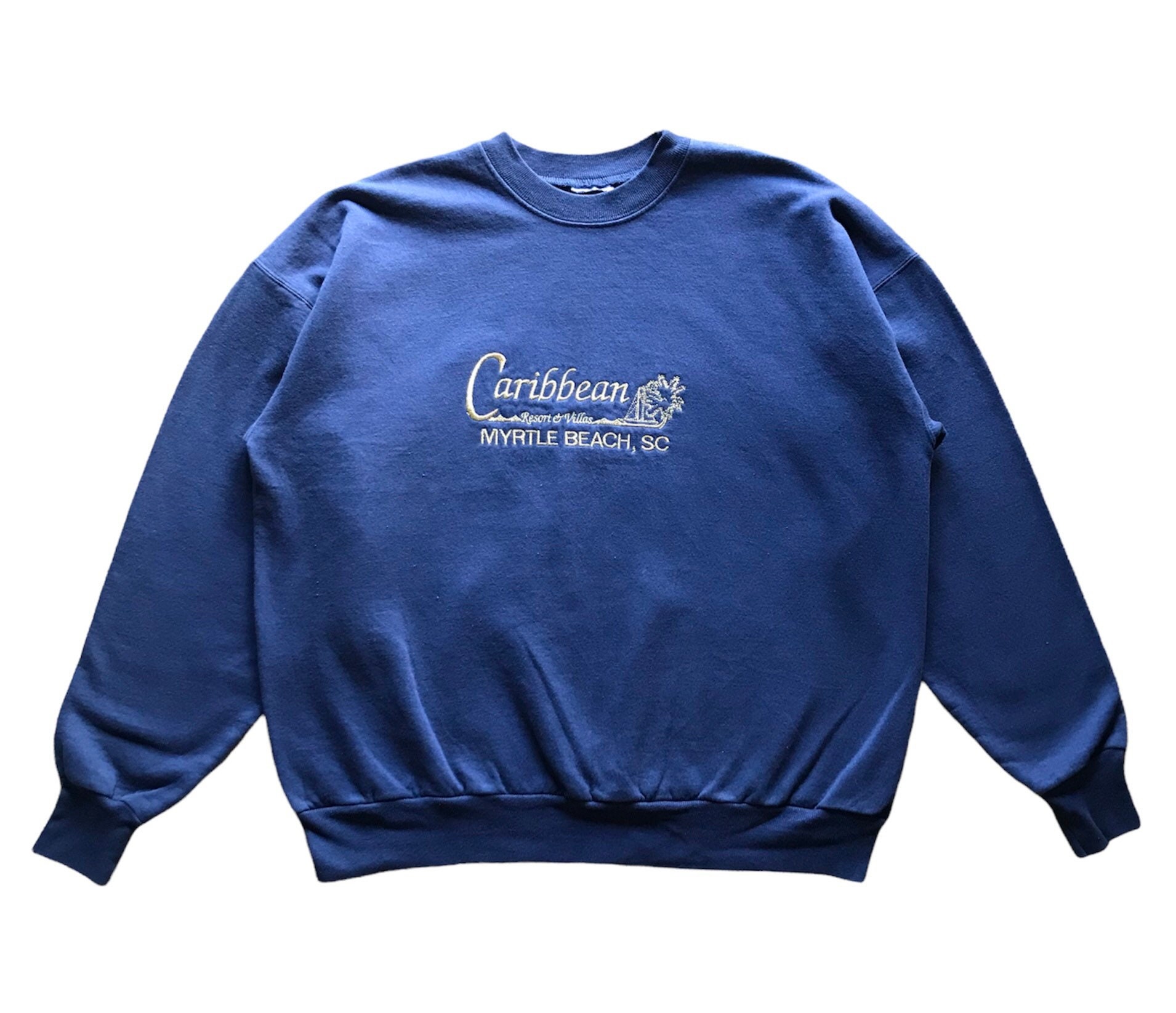 Vintage 90Er Jahre Caribbean Resort & Villas Myrtle Beach Sc Stickerei Crewneck Sweatshirt Xl Größe von AbeVintageStore